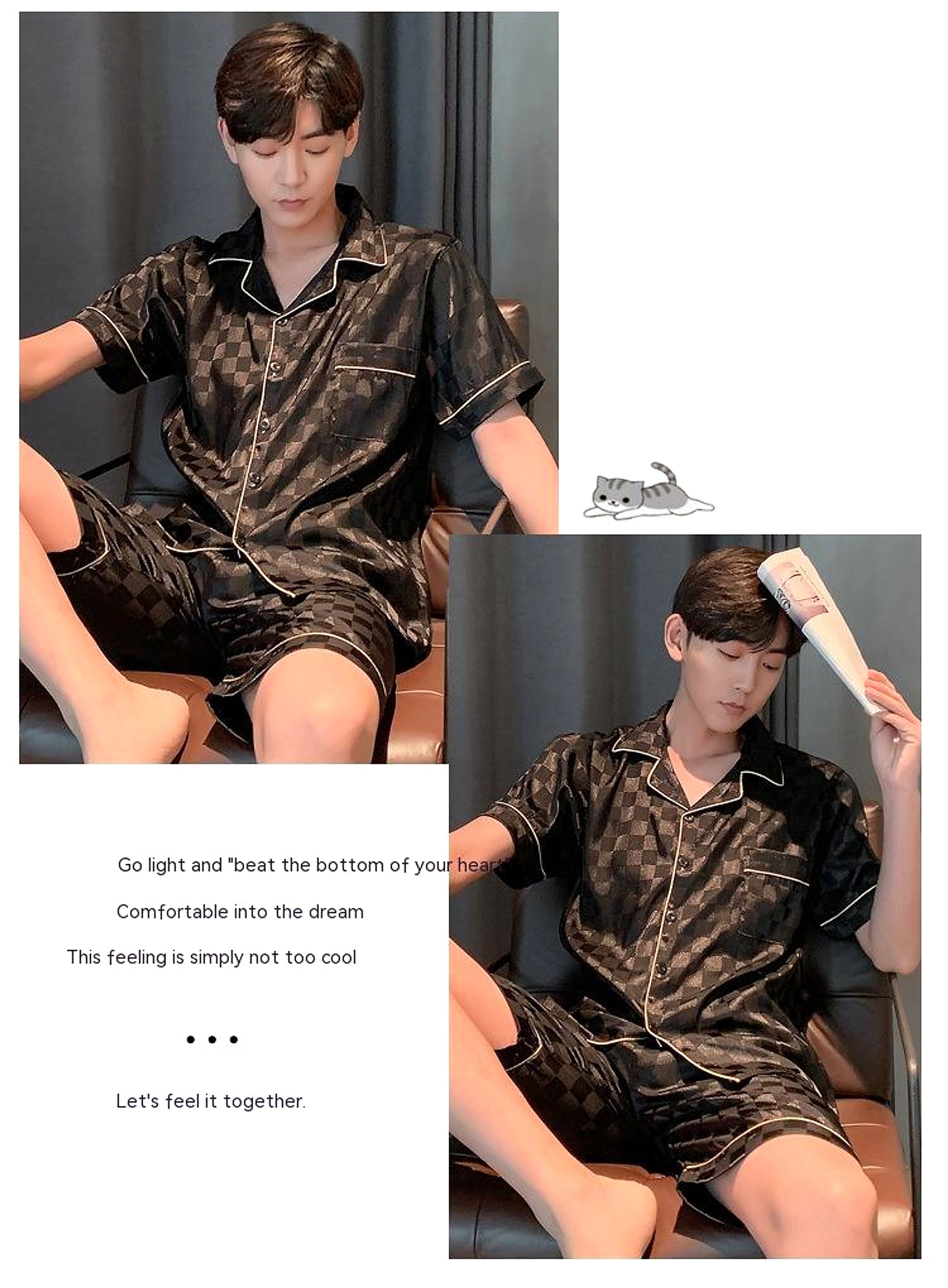 Men's Pajamas Summer Homewear Suit - enhanced image 13