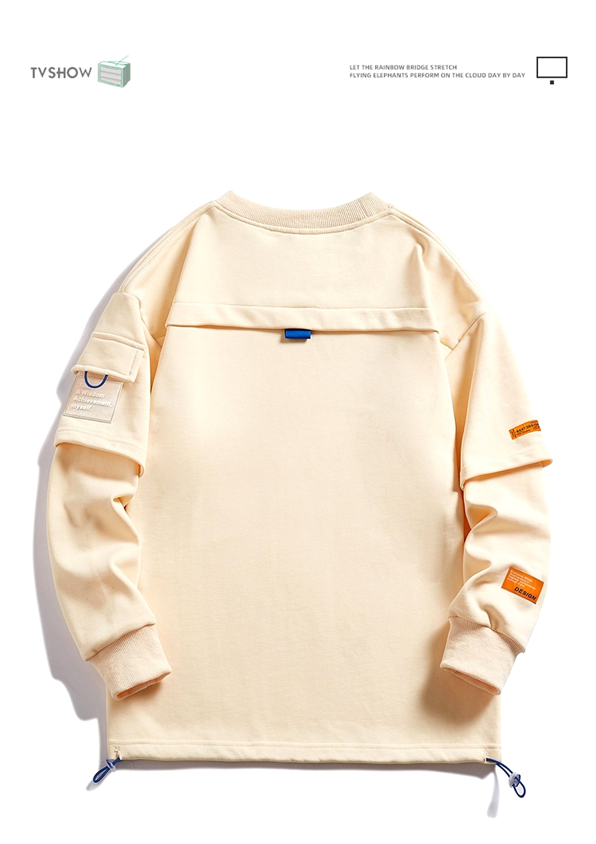 Men's Same Long Sleeve Round Neck Lazy Style Top Undershirt Sweater - enhanced image 13