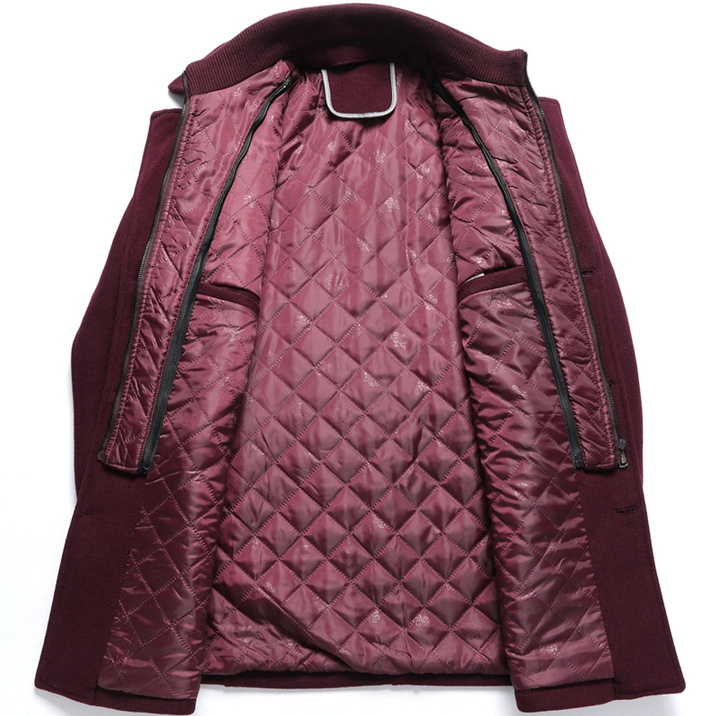 Men's Wool Woolen Thickened Overcoat Jacket - enhanced image 13