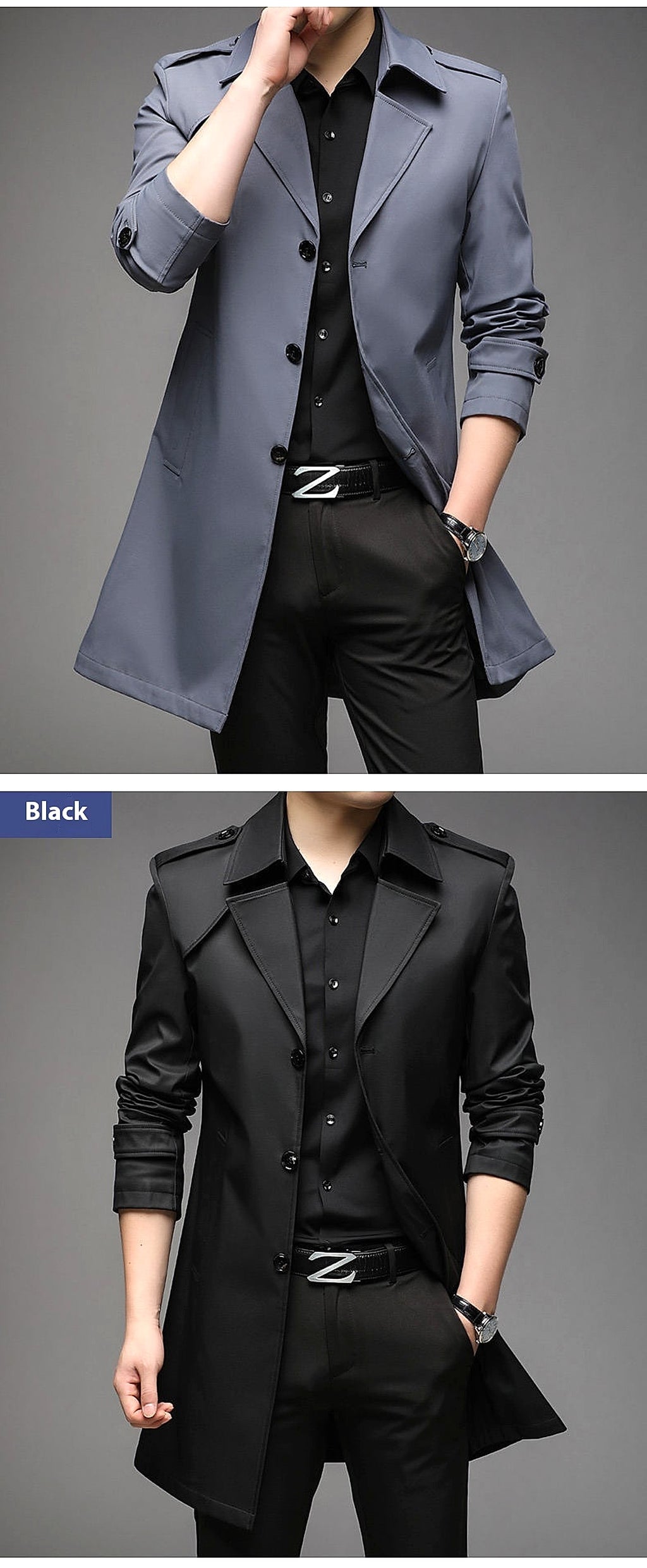 UrbanLayer™ – Mid-Length Trench Coat for Men - enhanced image 13