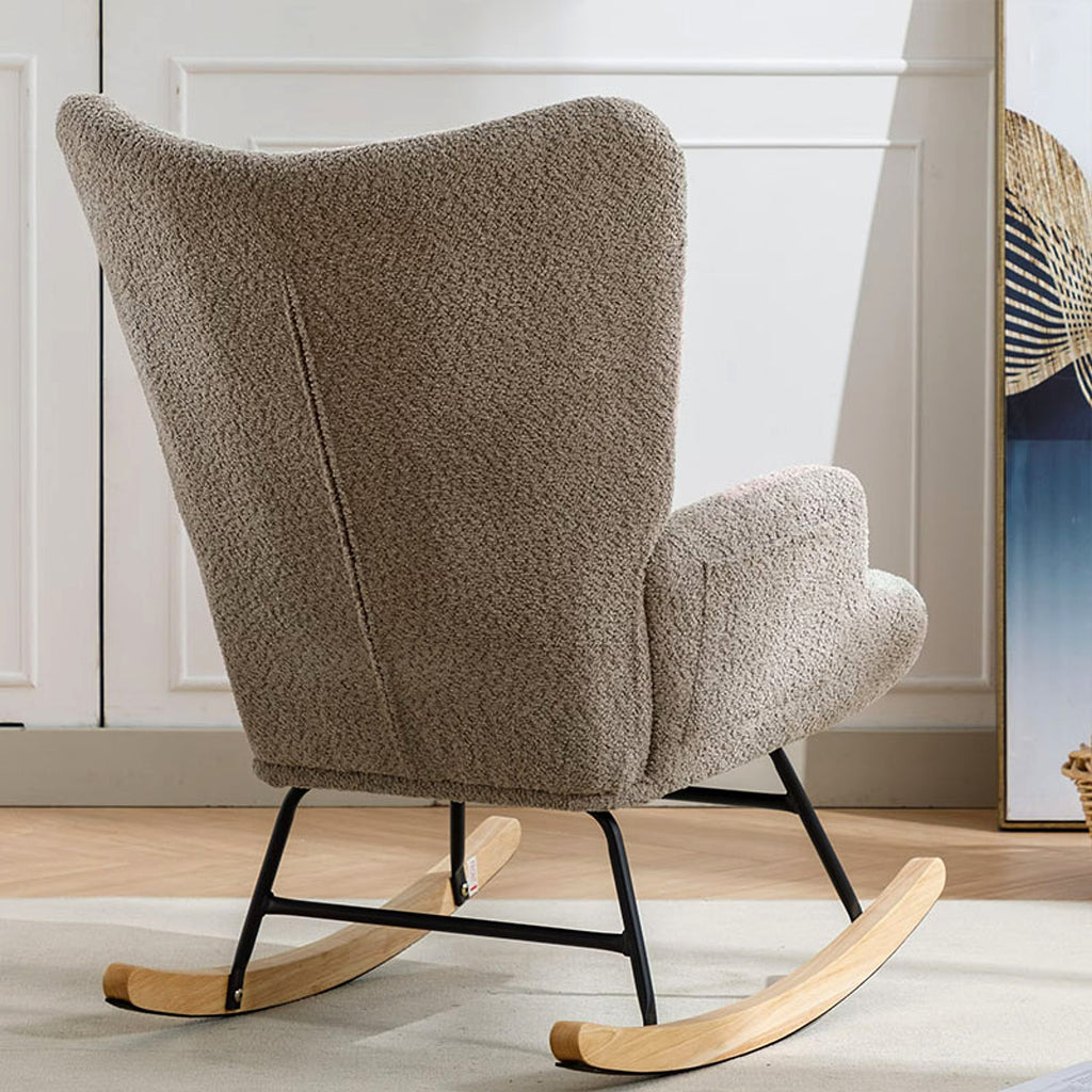 Modern Patchwork Rocking Chair – Macaron Edition - enhanced image 13