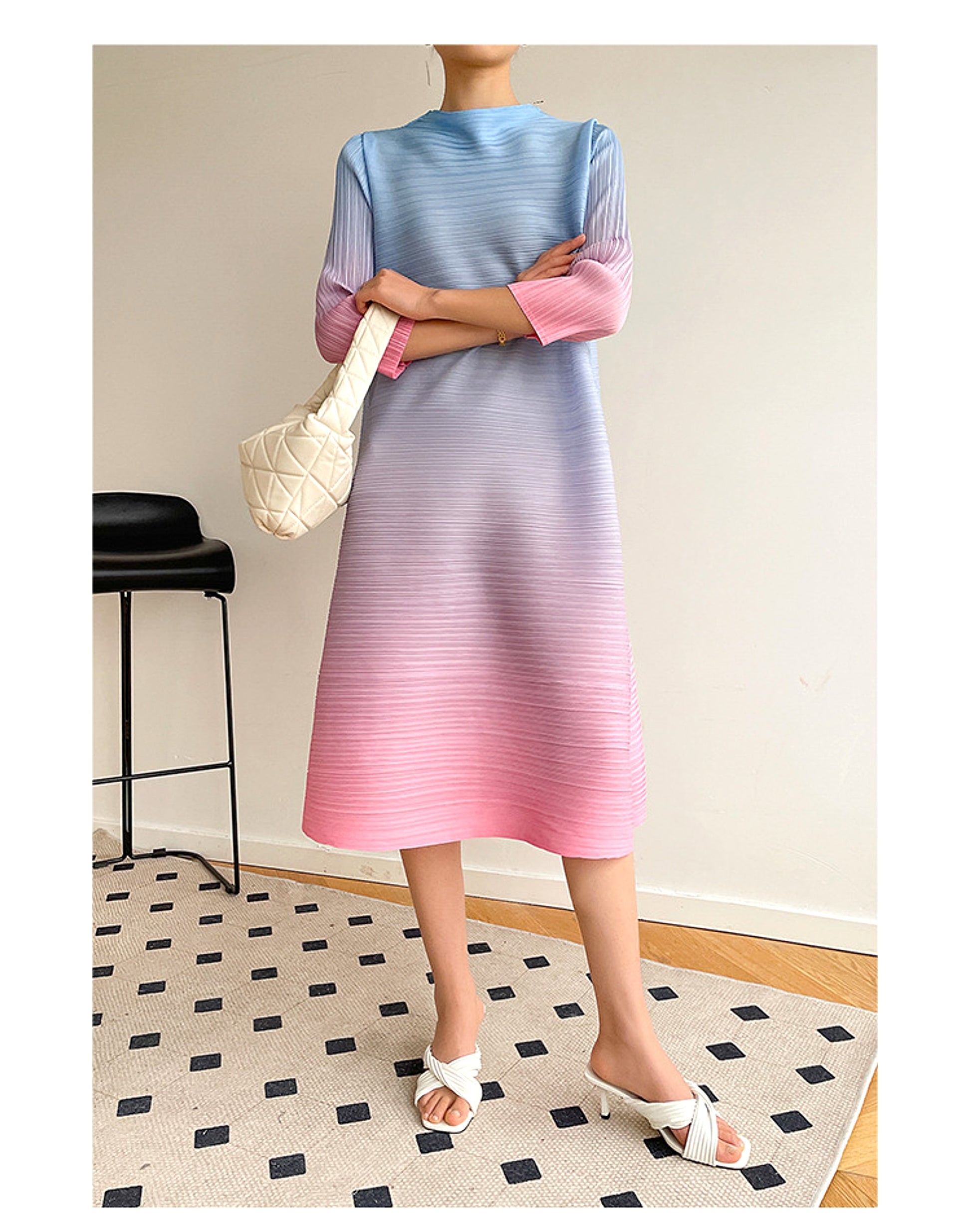 Pleated Plus Size Dress Women - enhanced image 13