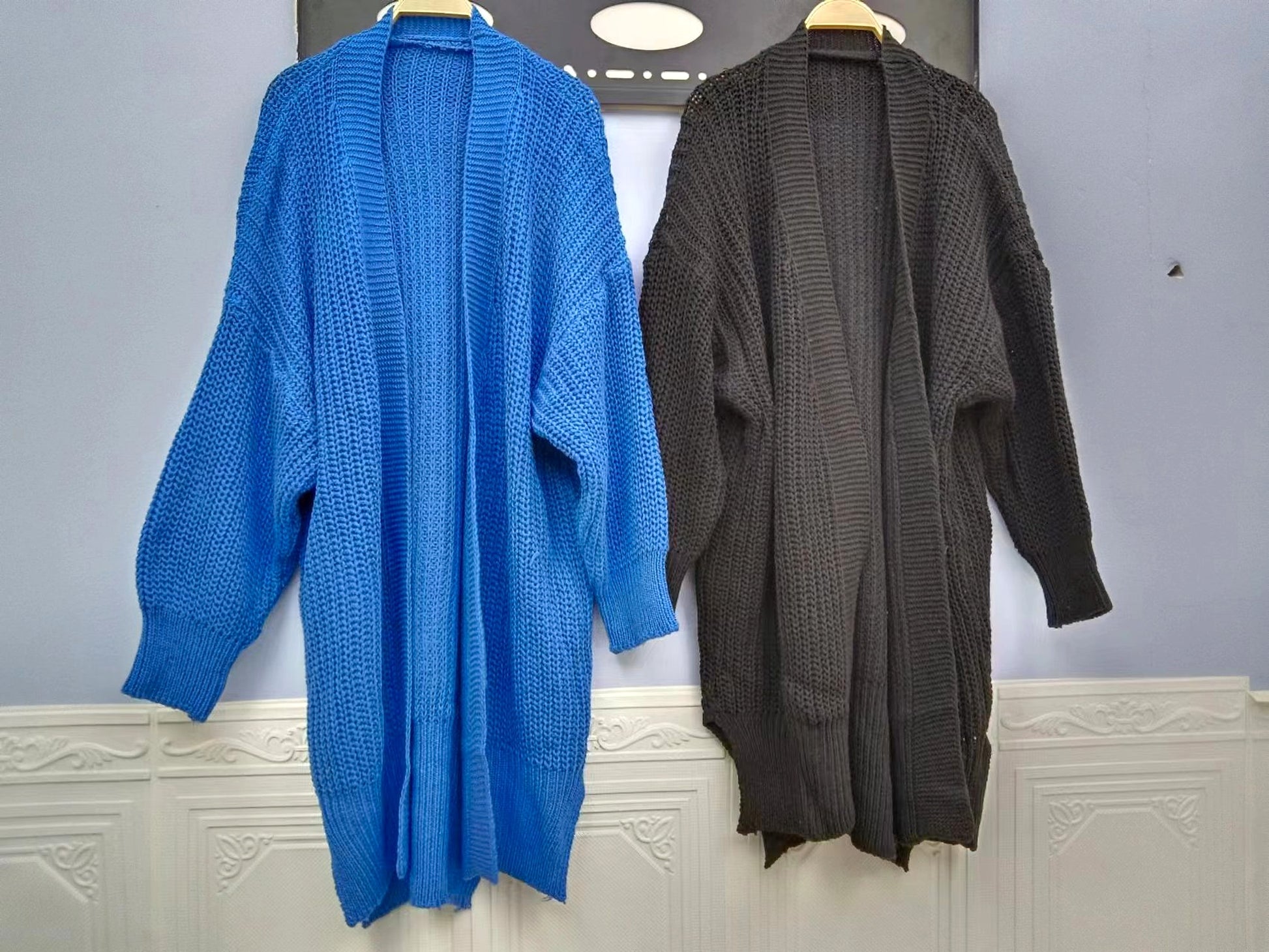 Retro Lazy Coat Loose Mid-length Sweater Jacket Women - enhanced image 13