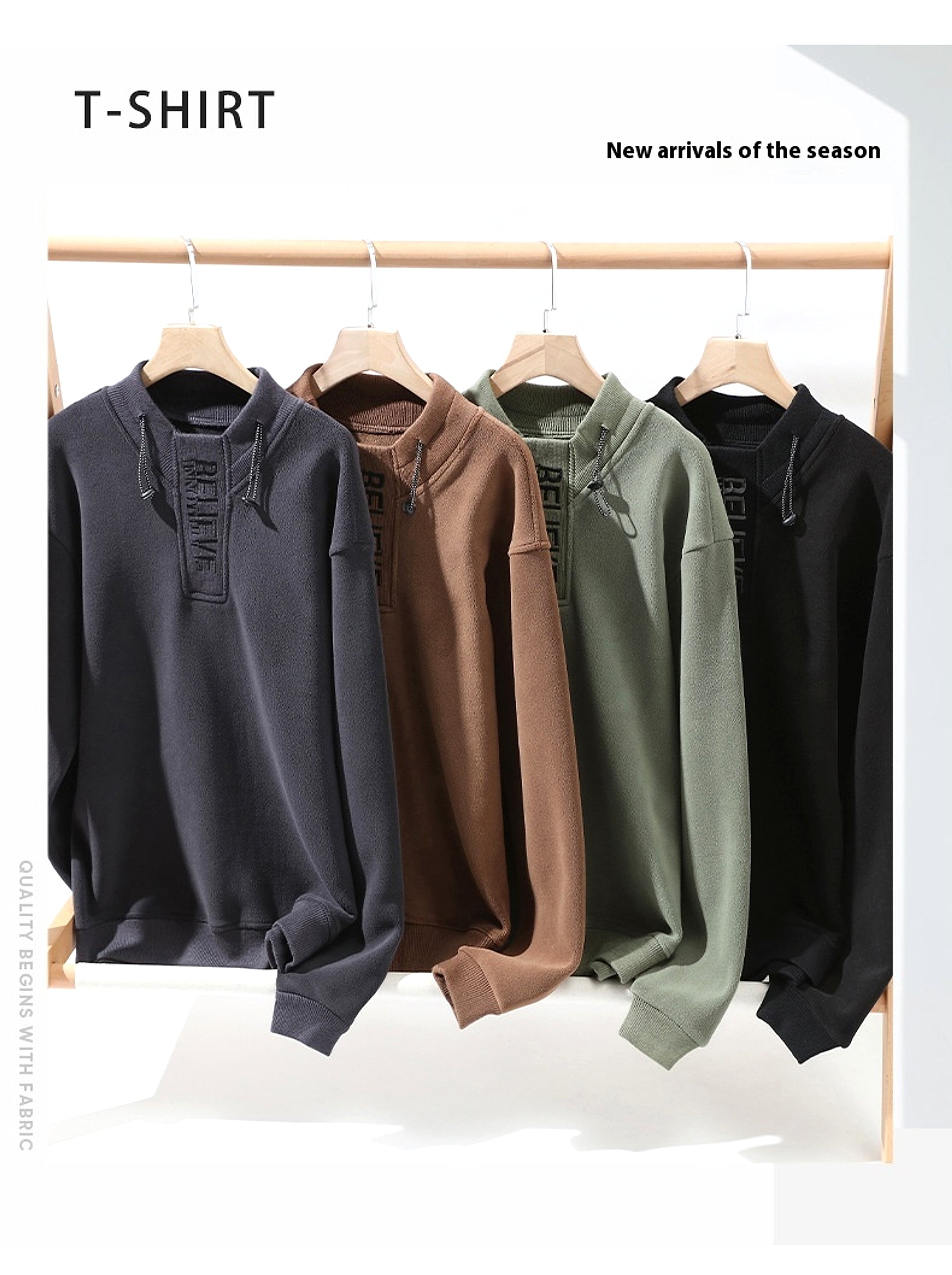 Round Neck Sweater — Men's and Women's Long Sleeves Couple Top - enhanced image 13