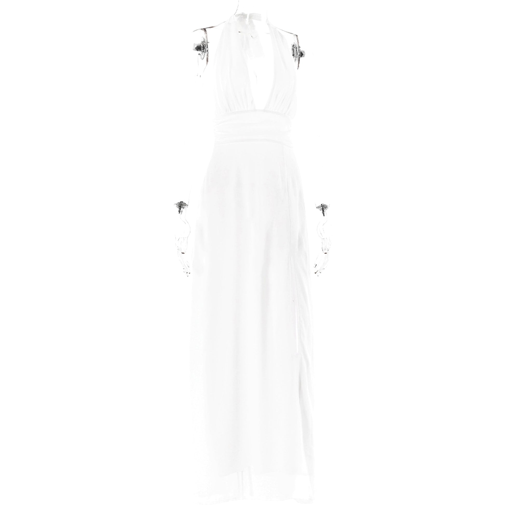 V-neck Slit Dress Summer Backless Strappy Skirt Fashion Temperament Clothing Women - enhanced image 13
