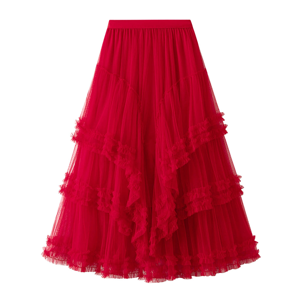 Slimming Multi-layer High-grade Gauze Skirt High-grade Skirt - enhanced image 13