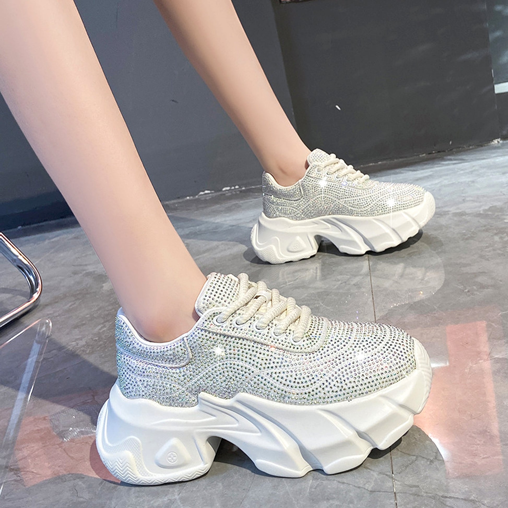 Spring And Autumn New Platform Heel Light Bottom Sports Style Height Increasing Women Shoes - enhanced image 13