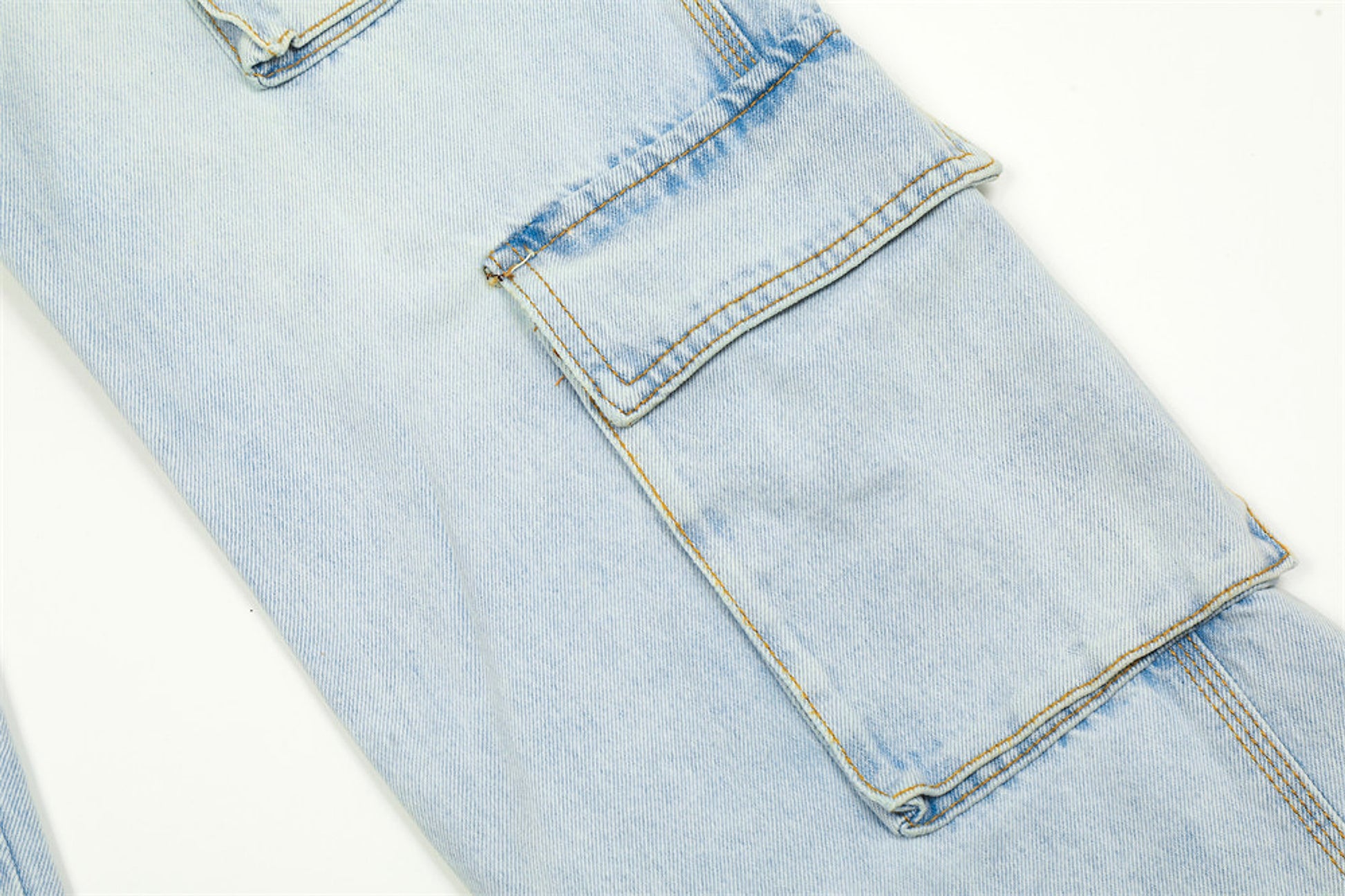 Wash Light Color Cargo Jeans Men - enhanced image 13