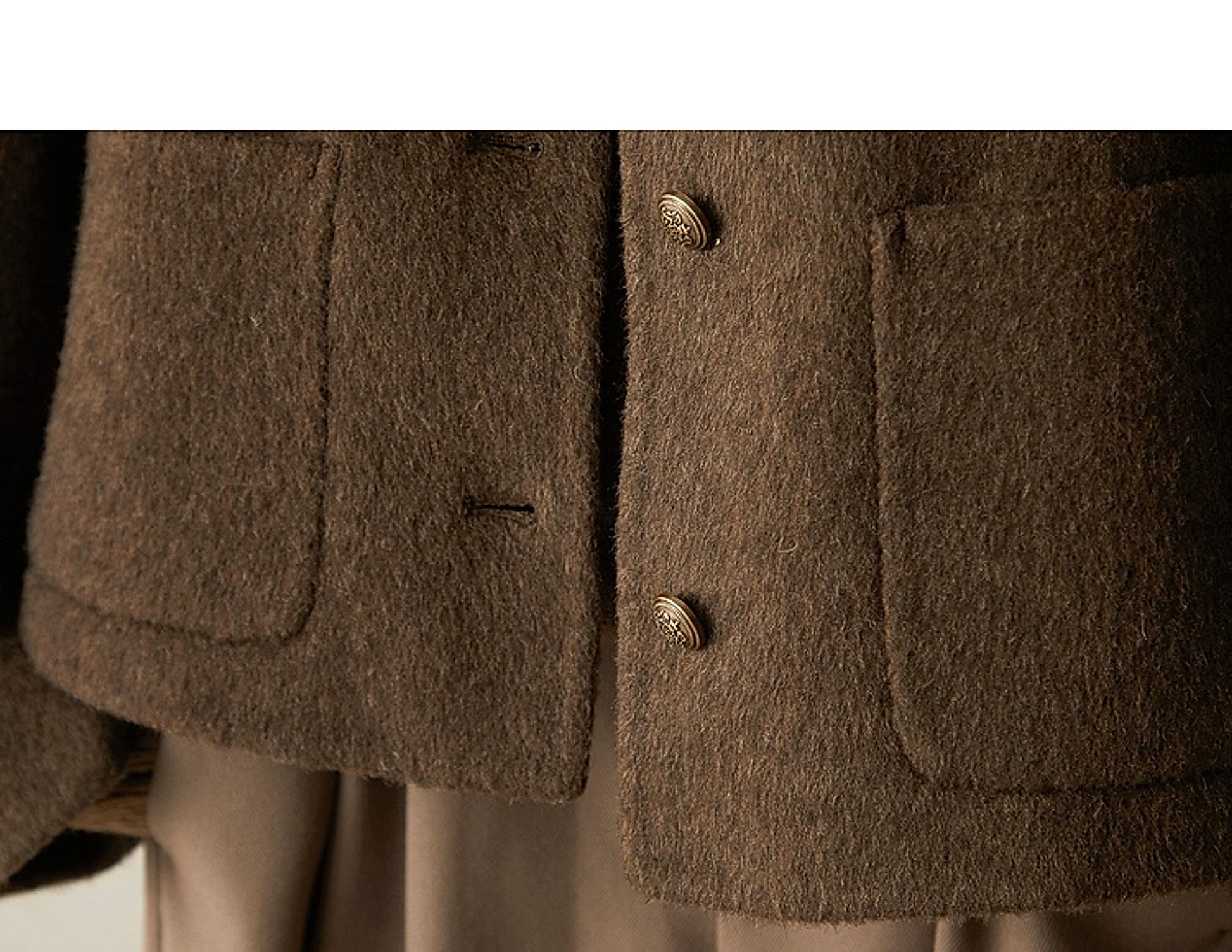 Women's Embroidered Wool Reversible Woolen Coat Slim-fit Coat - enhanced image 13
