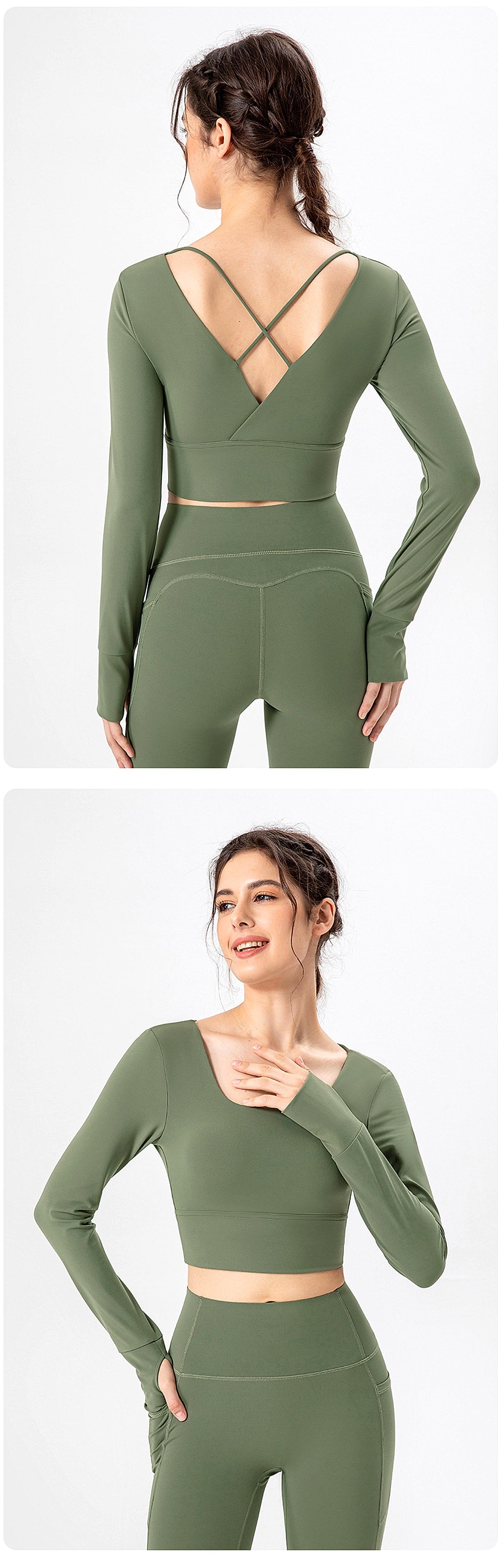 Yoga Leggings Clothes Women With Chest Pad - enhanced image 13