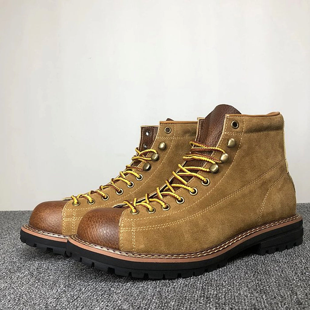 Autumn And Winter Men's Round Toe Fashion Casual Leather Shoes Martin Boots - enhanced image 14