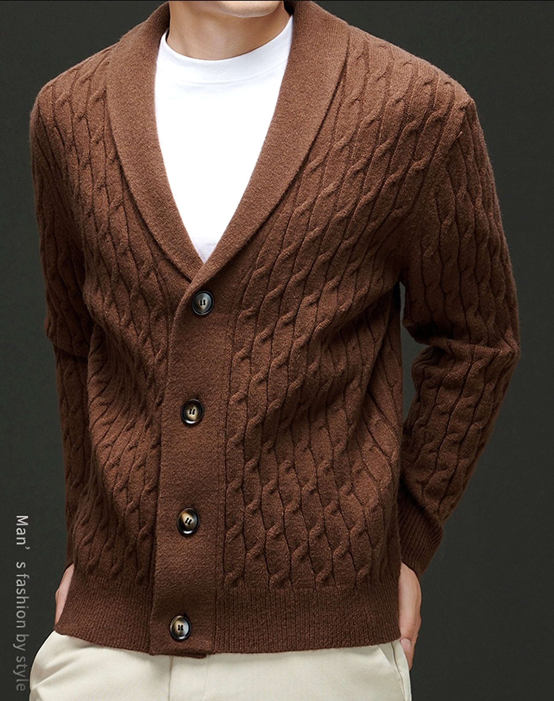 Autumn New Men's Knitwear Cardigan Casual Coat Sweater - enhanced image 14