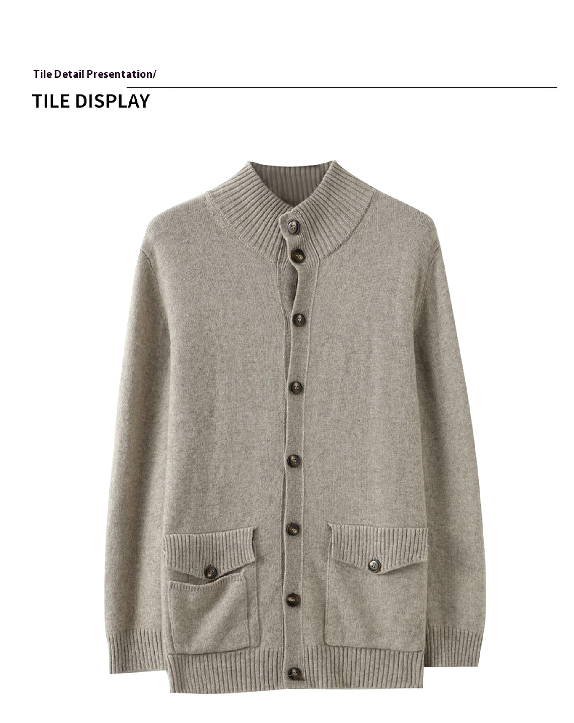 Luxe Knit Cashmere Cardigan for Men - enhanced image 14