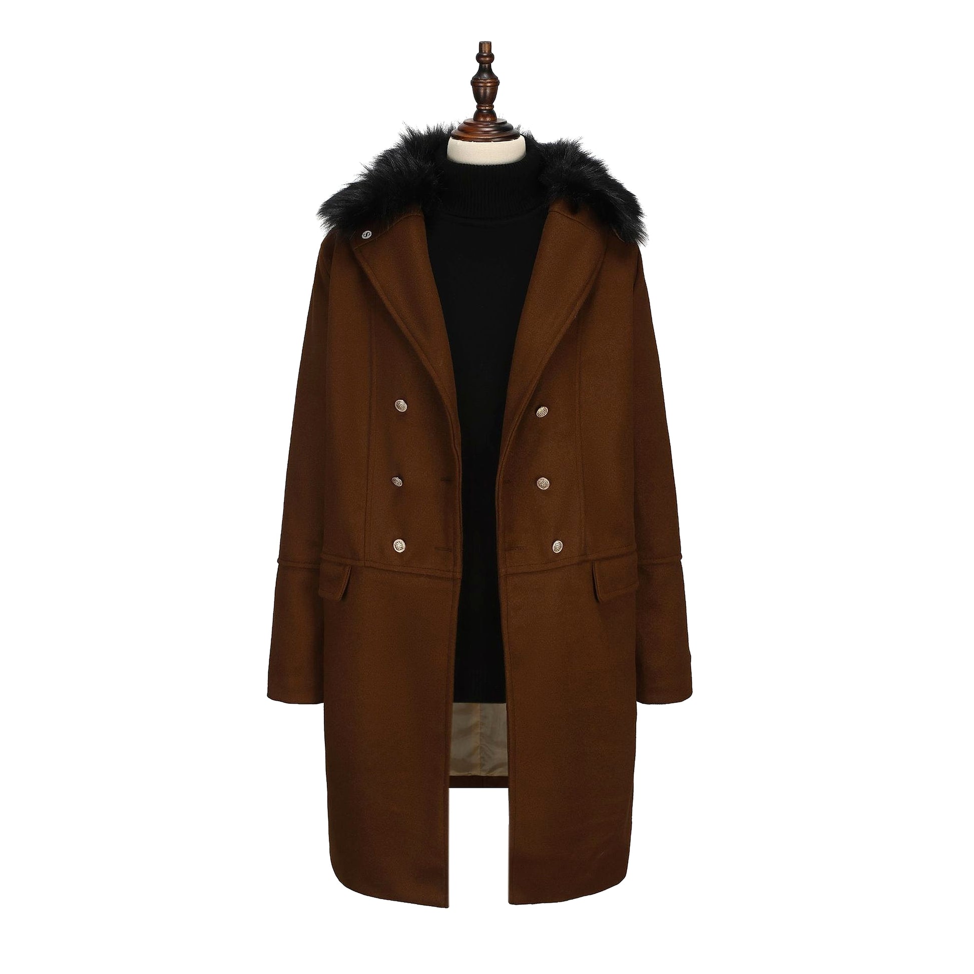 Casual Woolen Men's Trench Coat Men - enhanced image 14