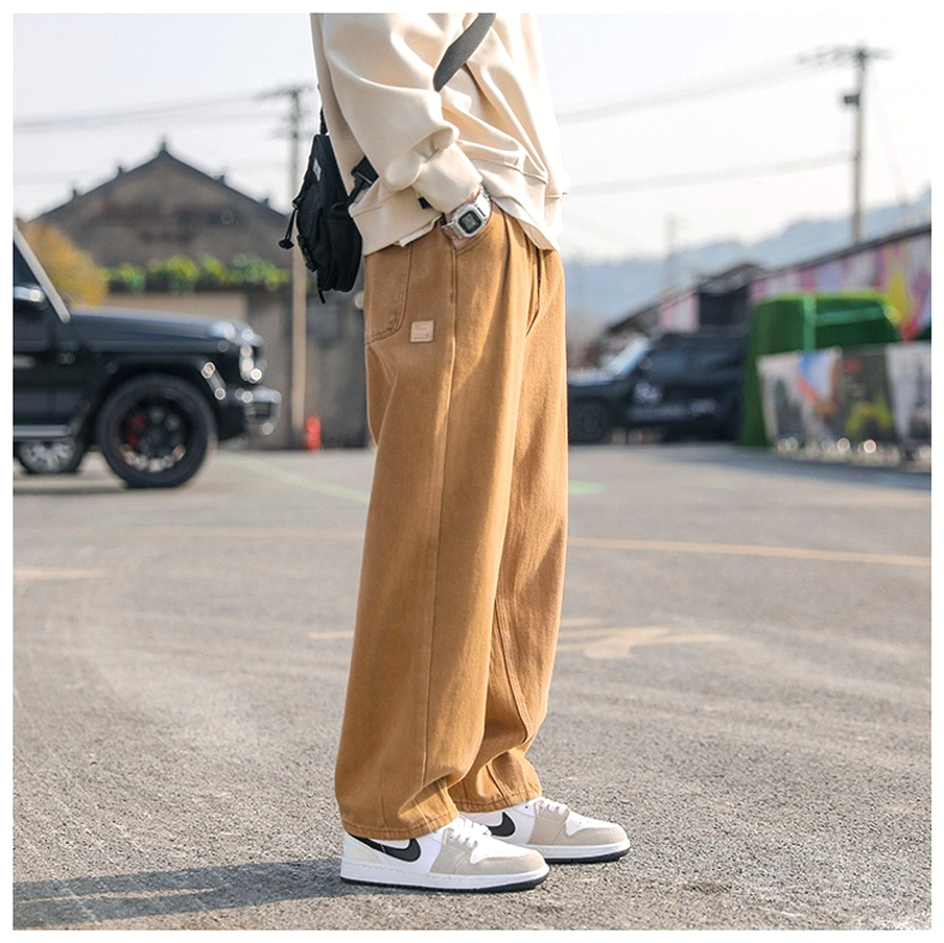 Cotton Pants Men's Casual Straight-leg Pants (Jeans) - enhanced image 14