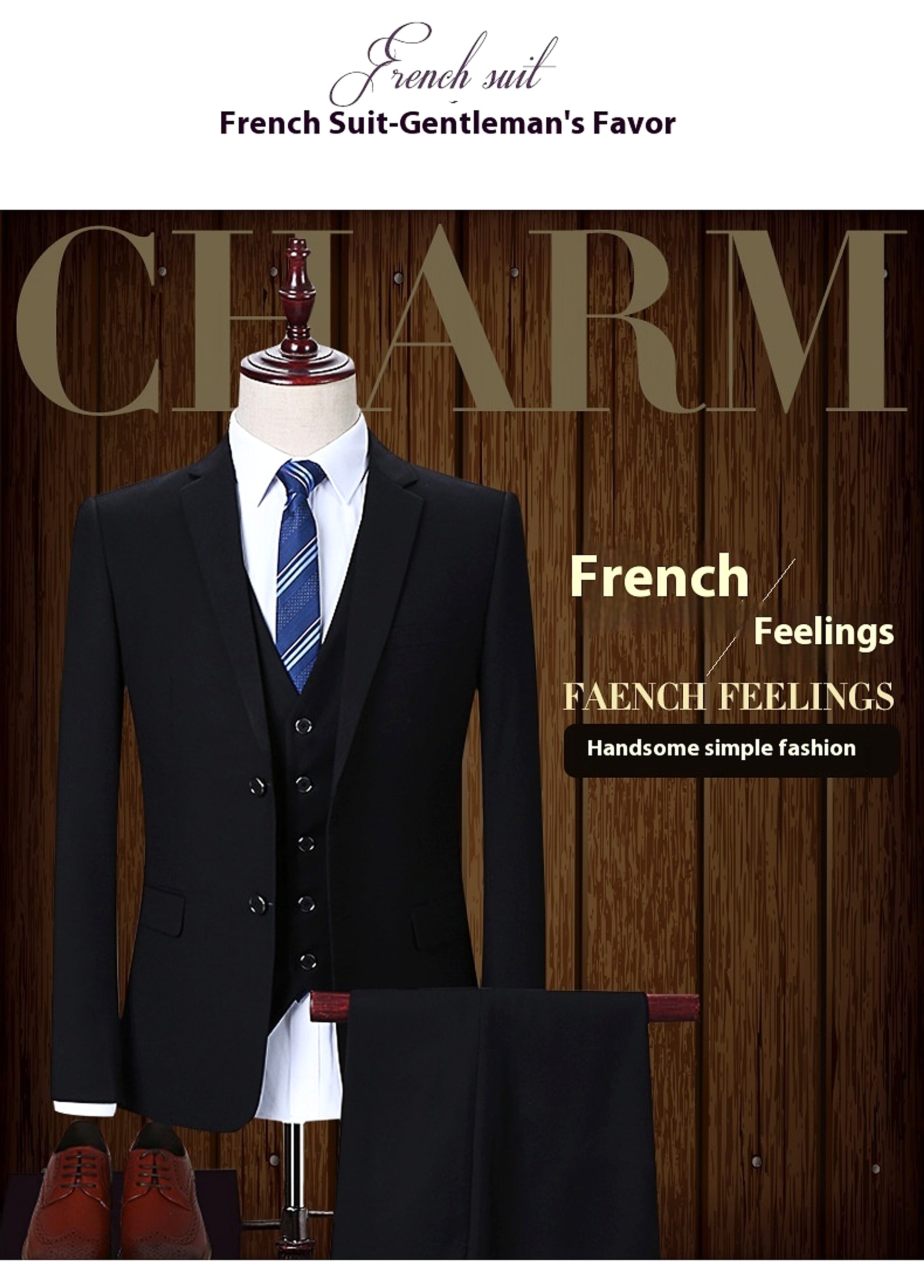 Veridien™ – Korean Slim Fit 3-Piece Suit - enhanced image 14
