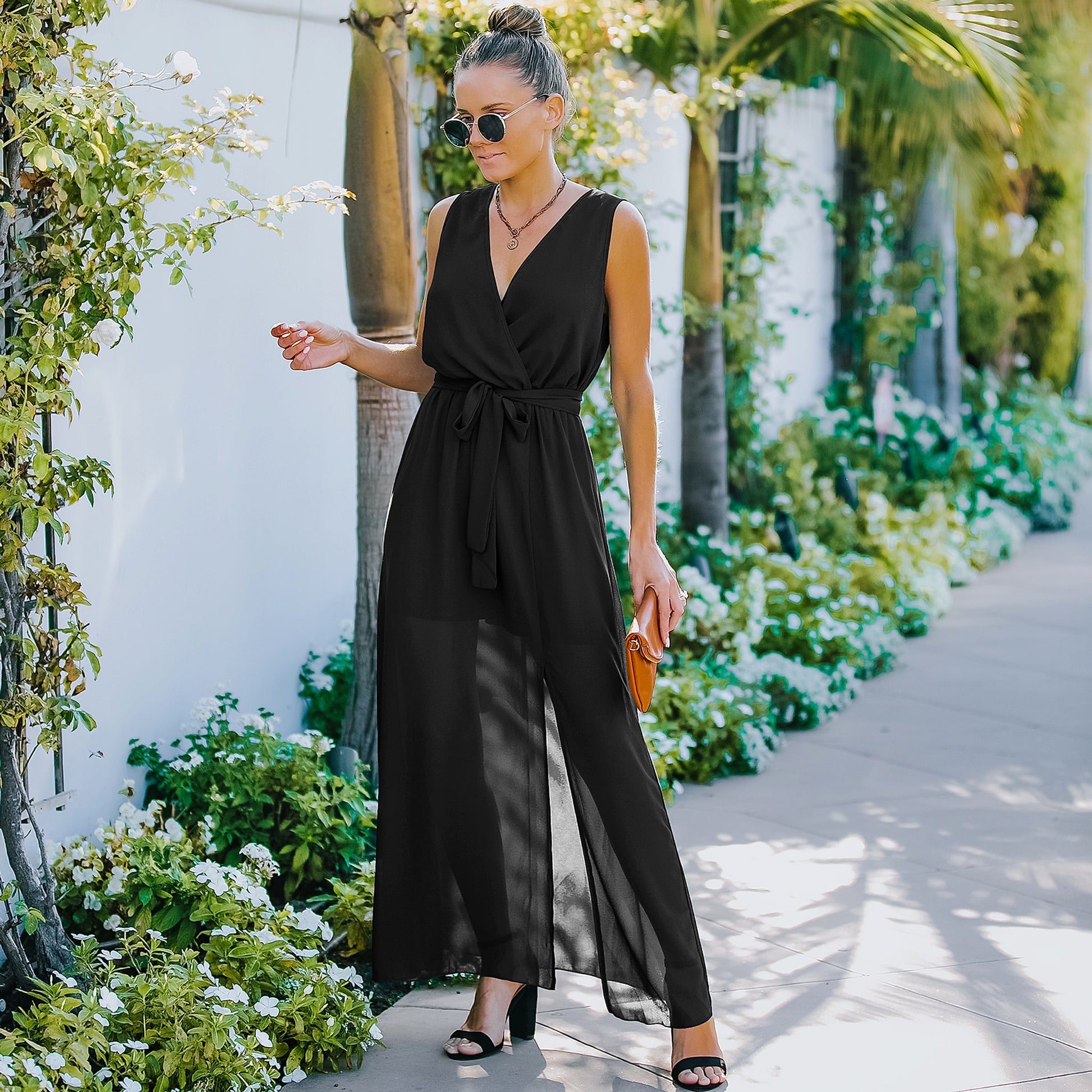 European And American V Neck Dress Women's Long Skirt - enhanced image 14