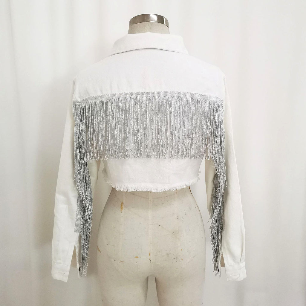A1. Fashion Tassel Stitching Do The Old Cowboy Jacket For Women - enhanced image 14