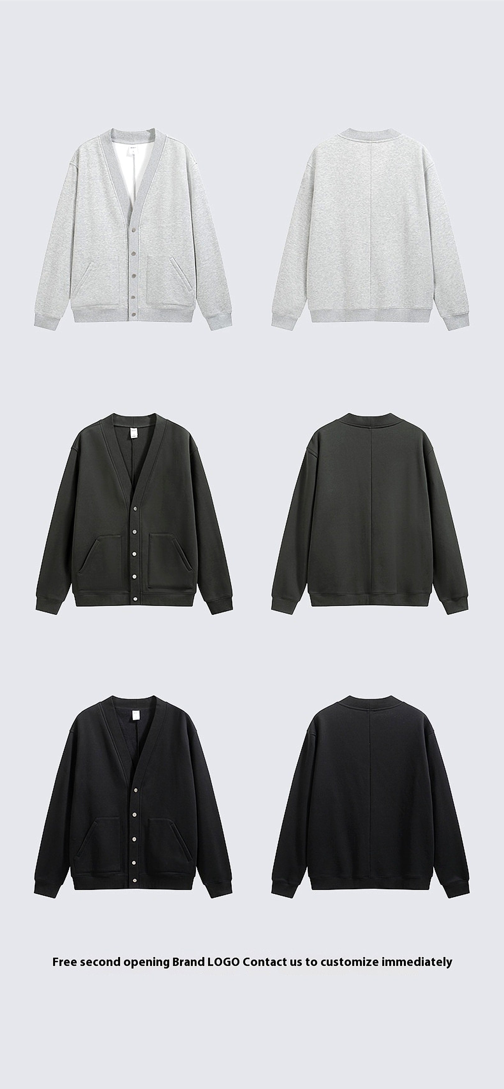 Flame Single-layer Fleece-lined Cardigan Coat Loose-fitting Casual Pullover - enhanced image 14