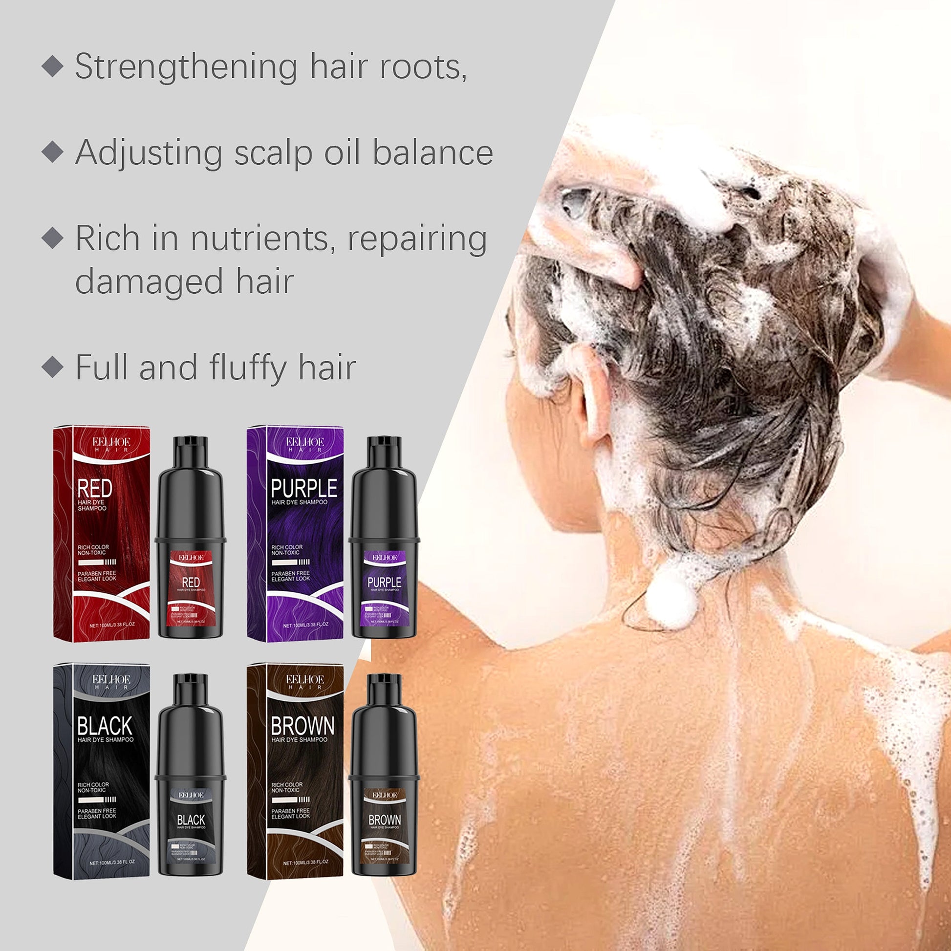 Herbal Color Care Shampoo | Nourishes & Shades | Soft & Lasting Color - enhanced image 14