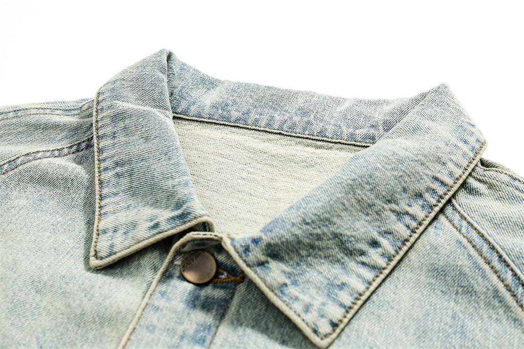A.1  High Street Old Washing Water Denim Jacket  Women - enhanced image 14