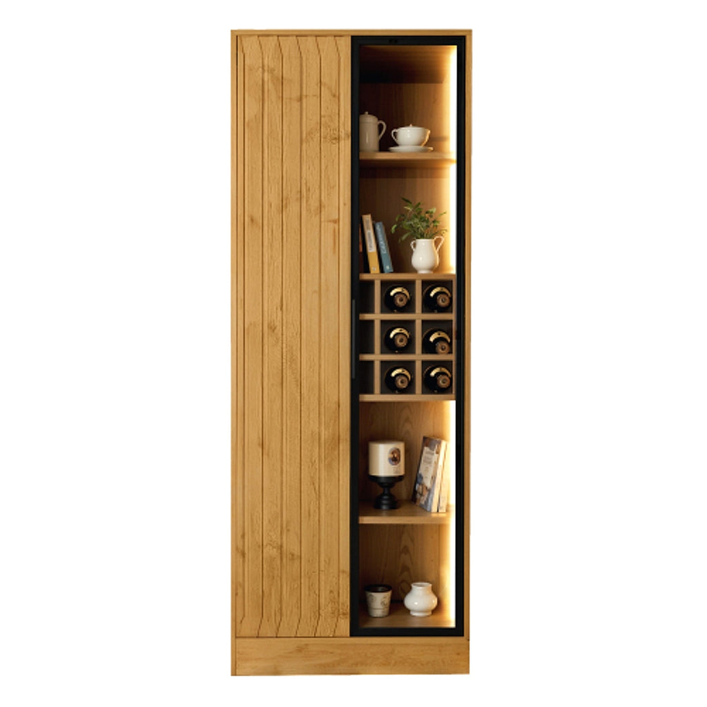 LuneluX_Home – Bathroom Cabinet with Glass Doors, LED Lighting & Wooden Finish (160 cm) - enhanced image 14