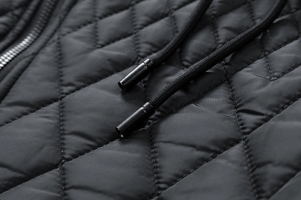 Men's Casual Jacket Quilted Cotton Removable Hood Jacket - enhanced image 14