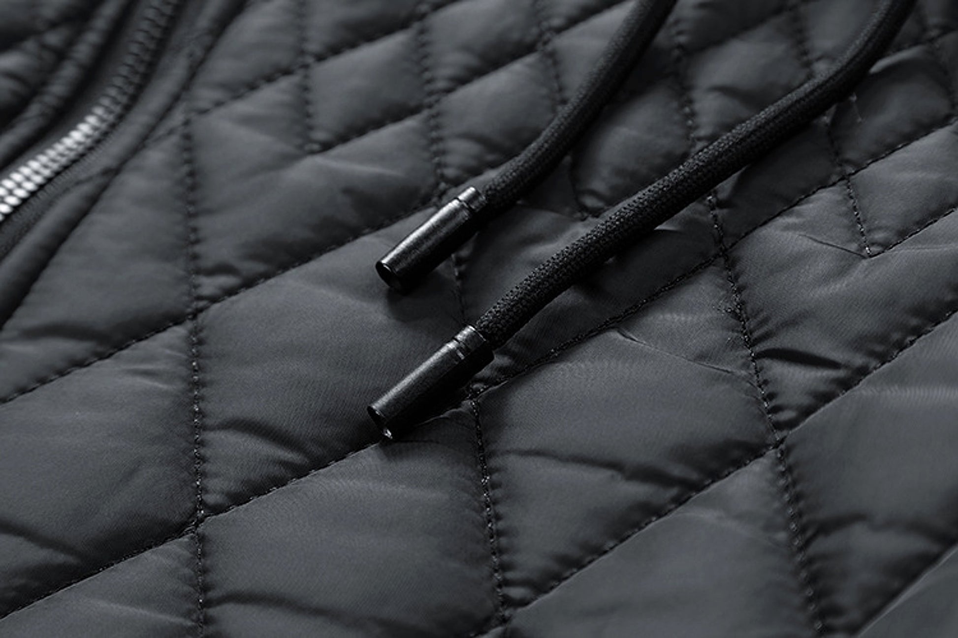 Men's Casual Jacket Quilted Cotton Removable Hood Jacket - enhanced image 14
