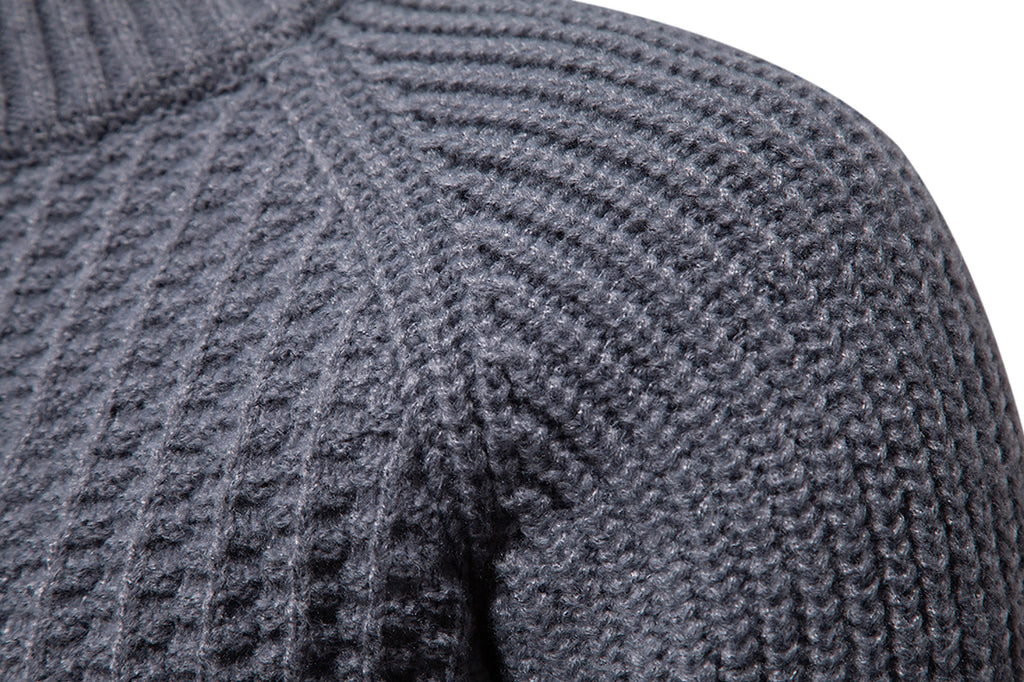 Men's Casual Loose Solid Color Round Neck Sweater - enhanced image 14
