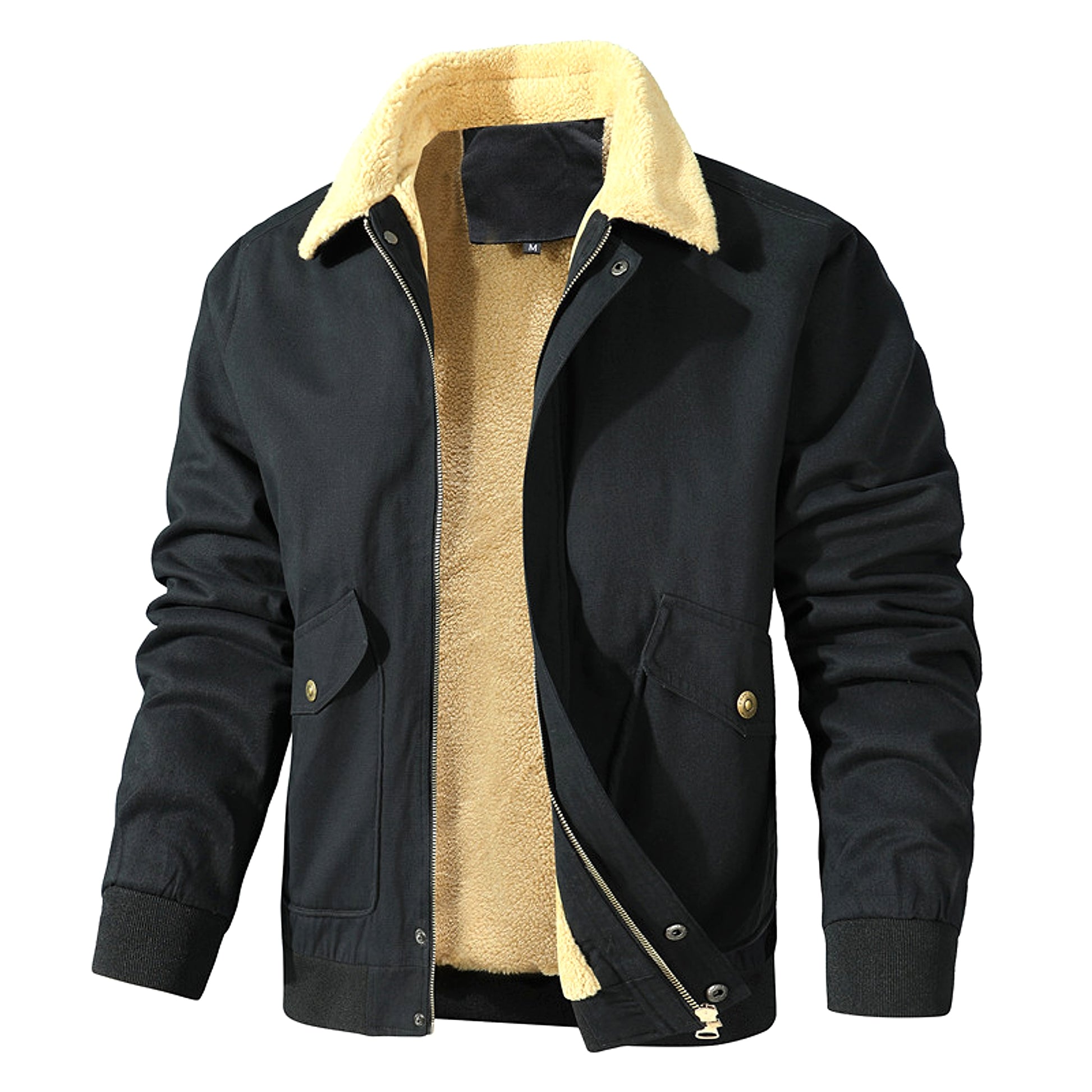 Men's Fashion Casual Fleece-lined Washed Coat - enhanced image 14