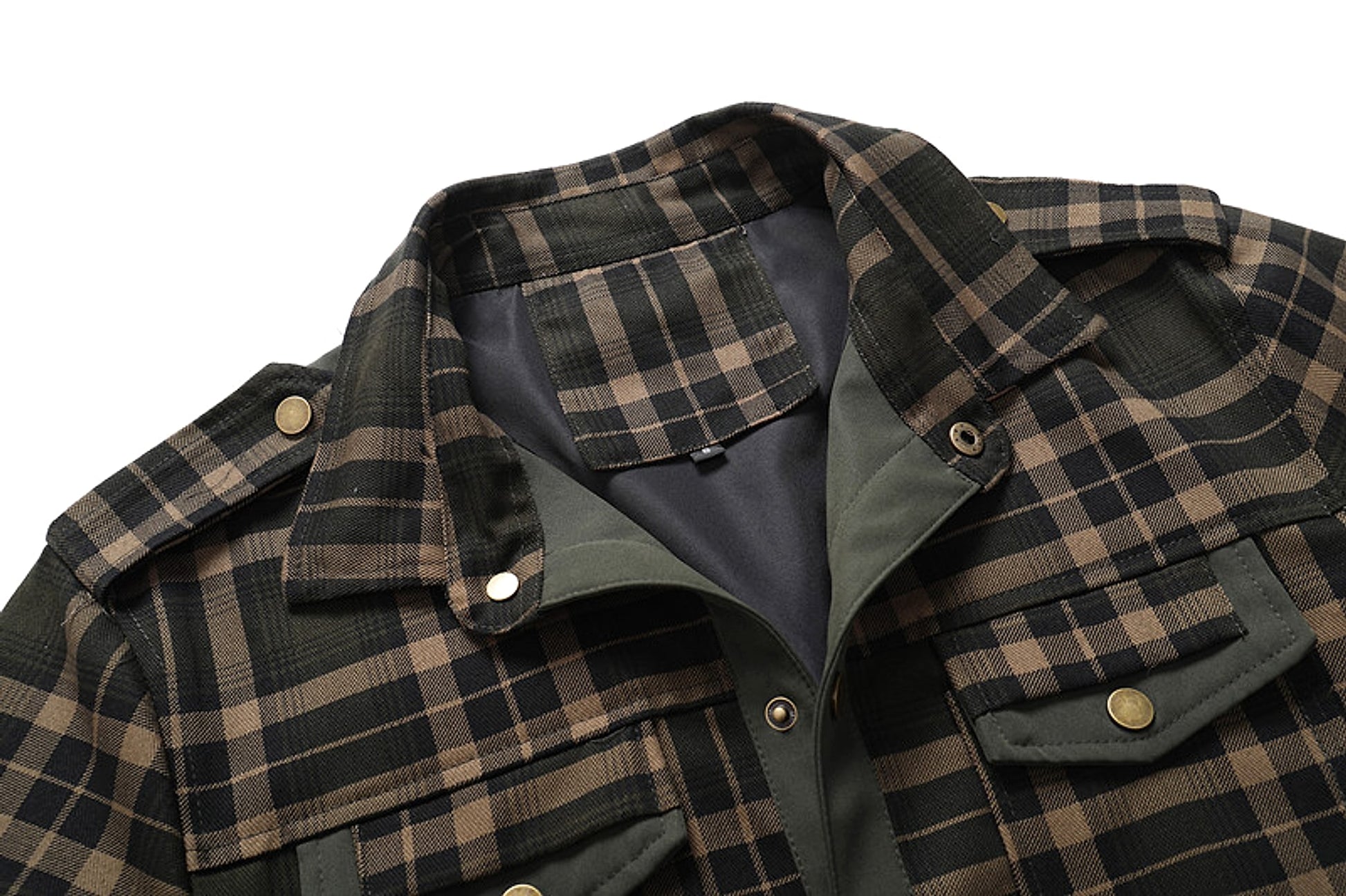 A.1 Men's Fashion Casual Plaid Shirt Jacket - enhanced image 14