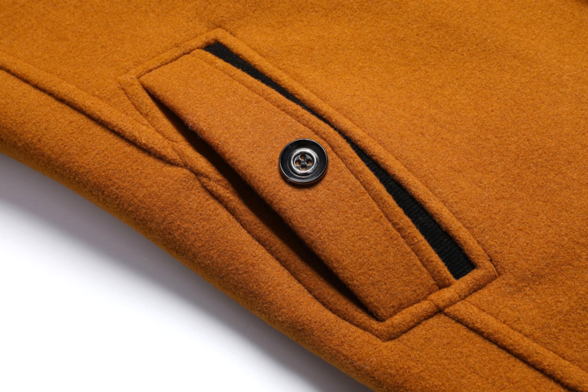 Men's Wool Woolen Thickened Overcoat Jacket - enhanced image 14