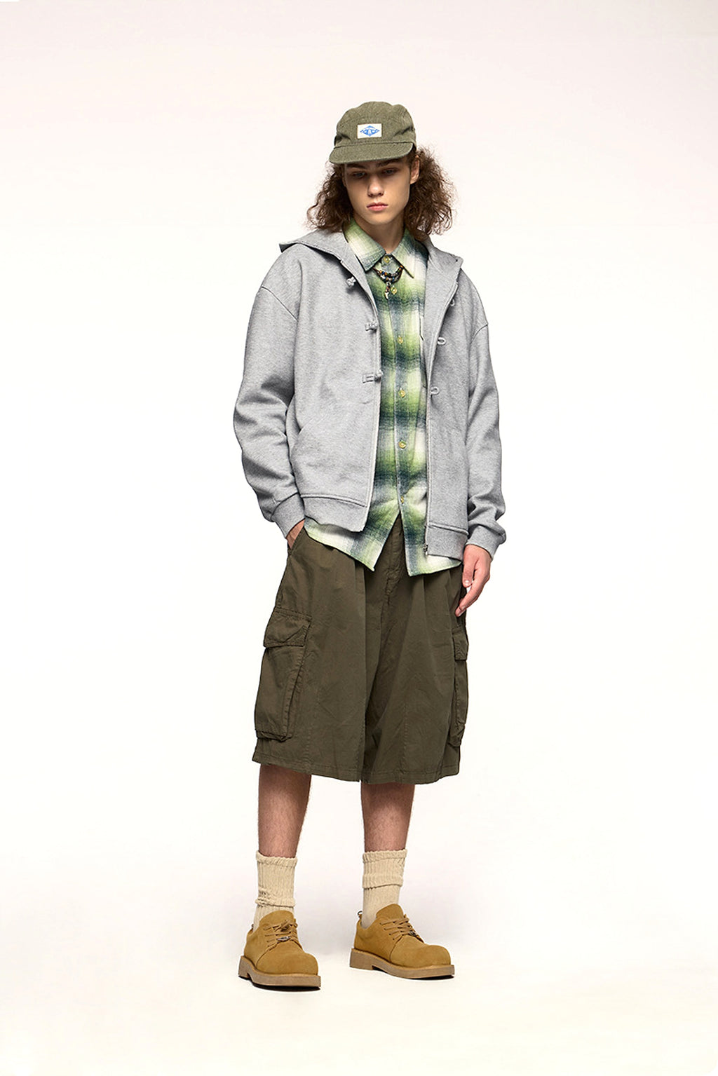New Chinese Style Buckle Fleece Zipper Hooded Sweater - enhanced image 14