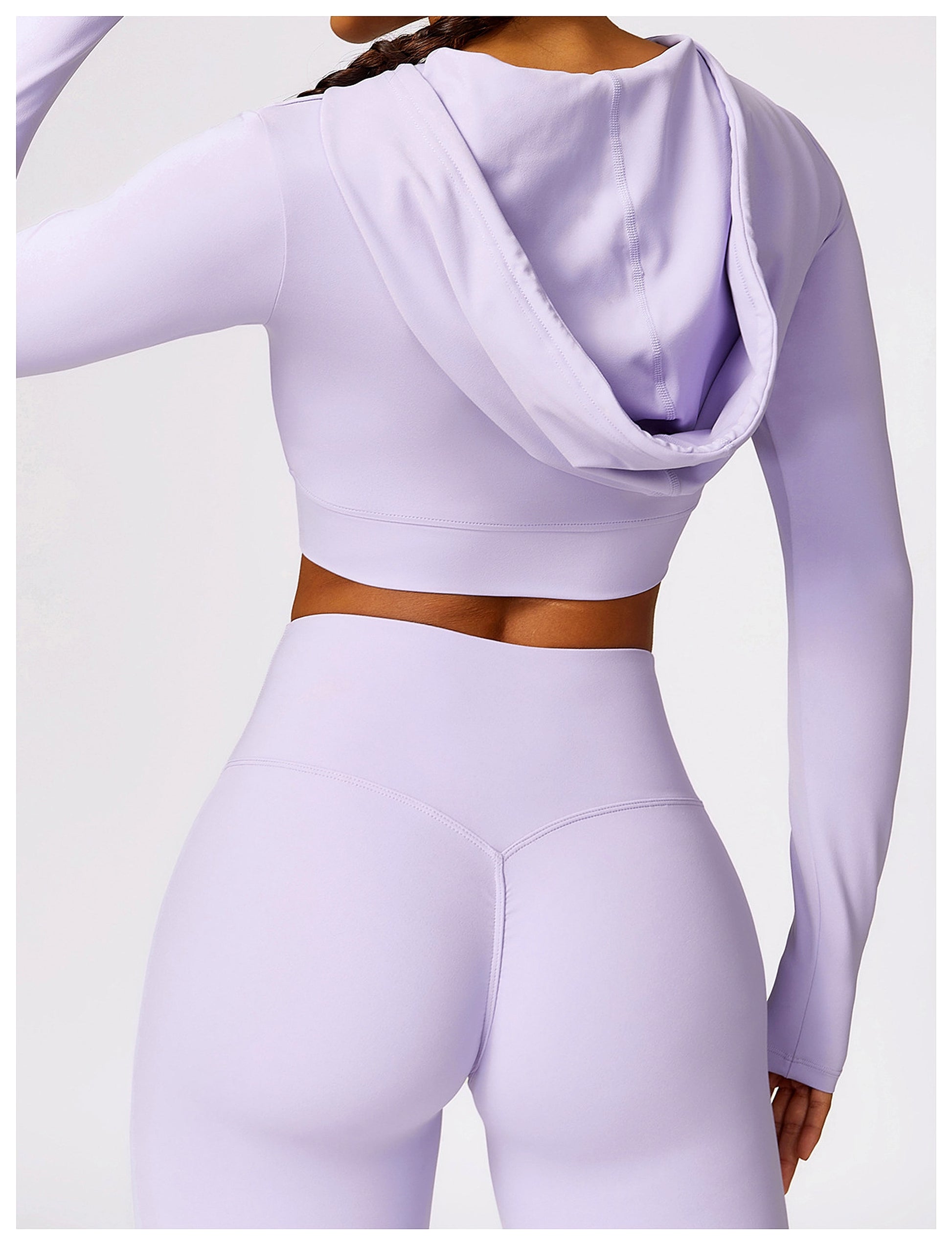 Outdoor Running Hooded Top Yoga Leggings - enhanced image 14