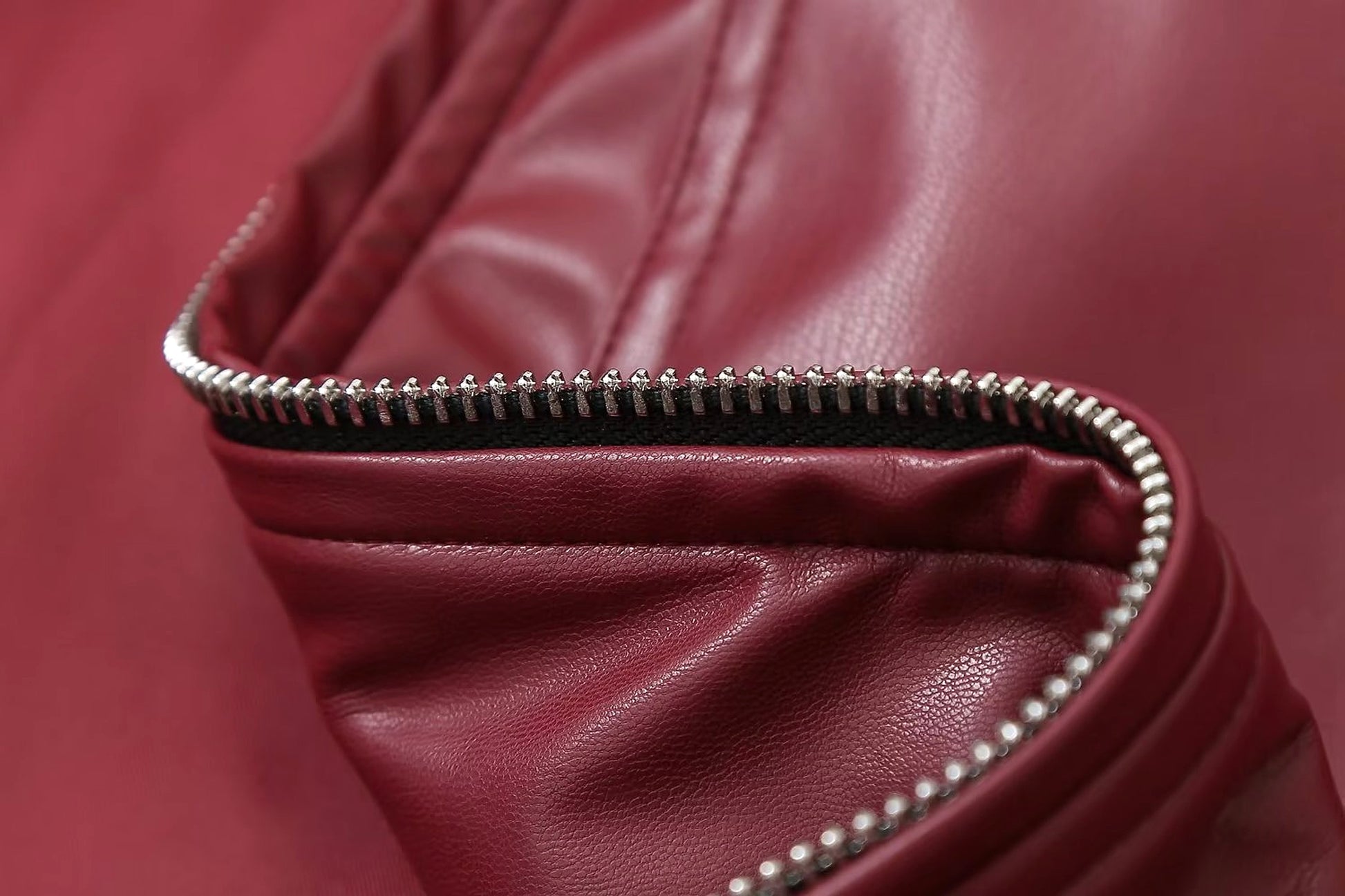 Retro Fashion Polo Collar Advanced PU Leather Jacket Coat - enhanced image 14