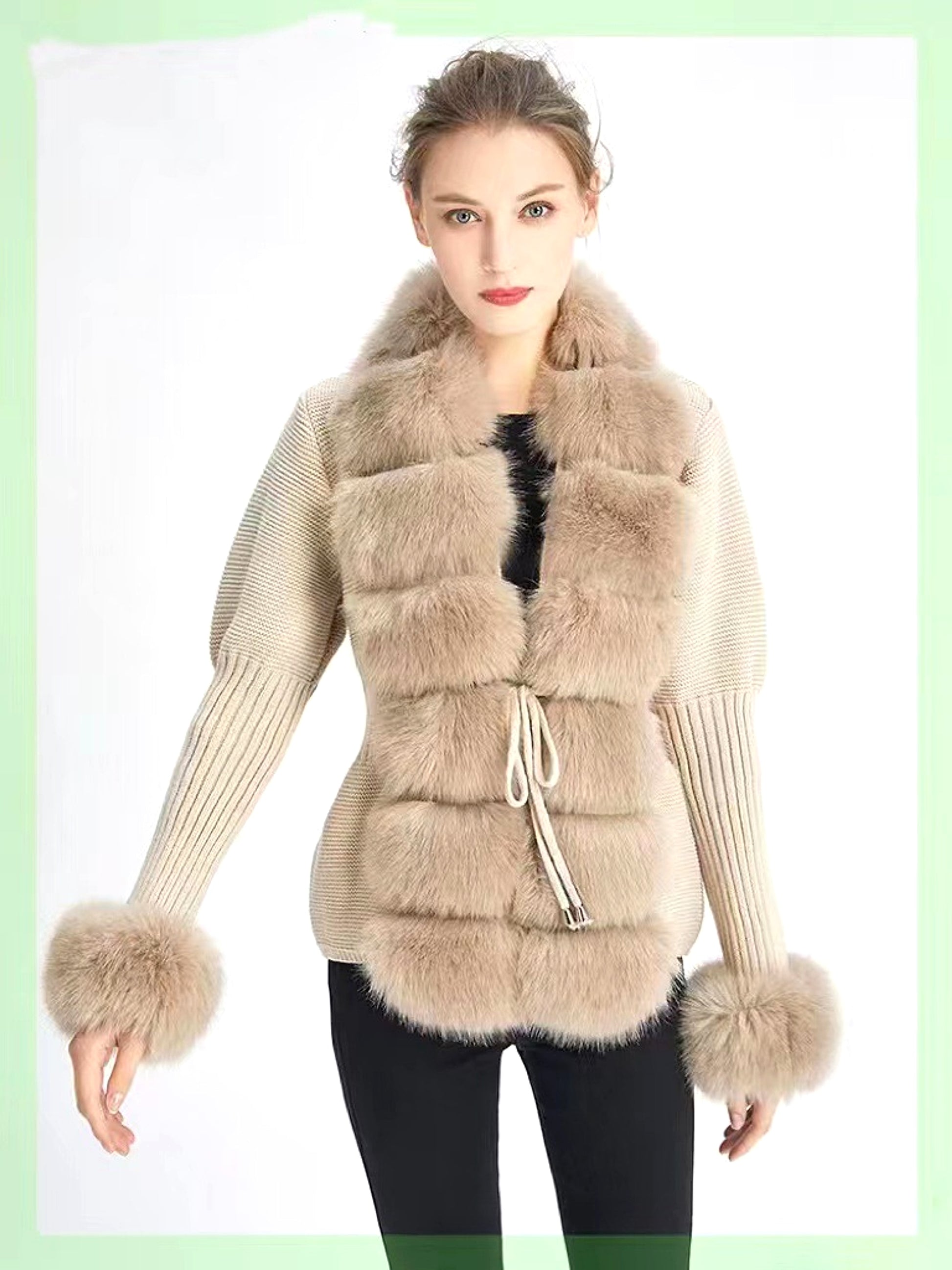 Placket Cuff Detachable Women's Jacket - enhanced image 14