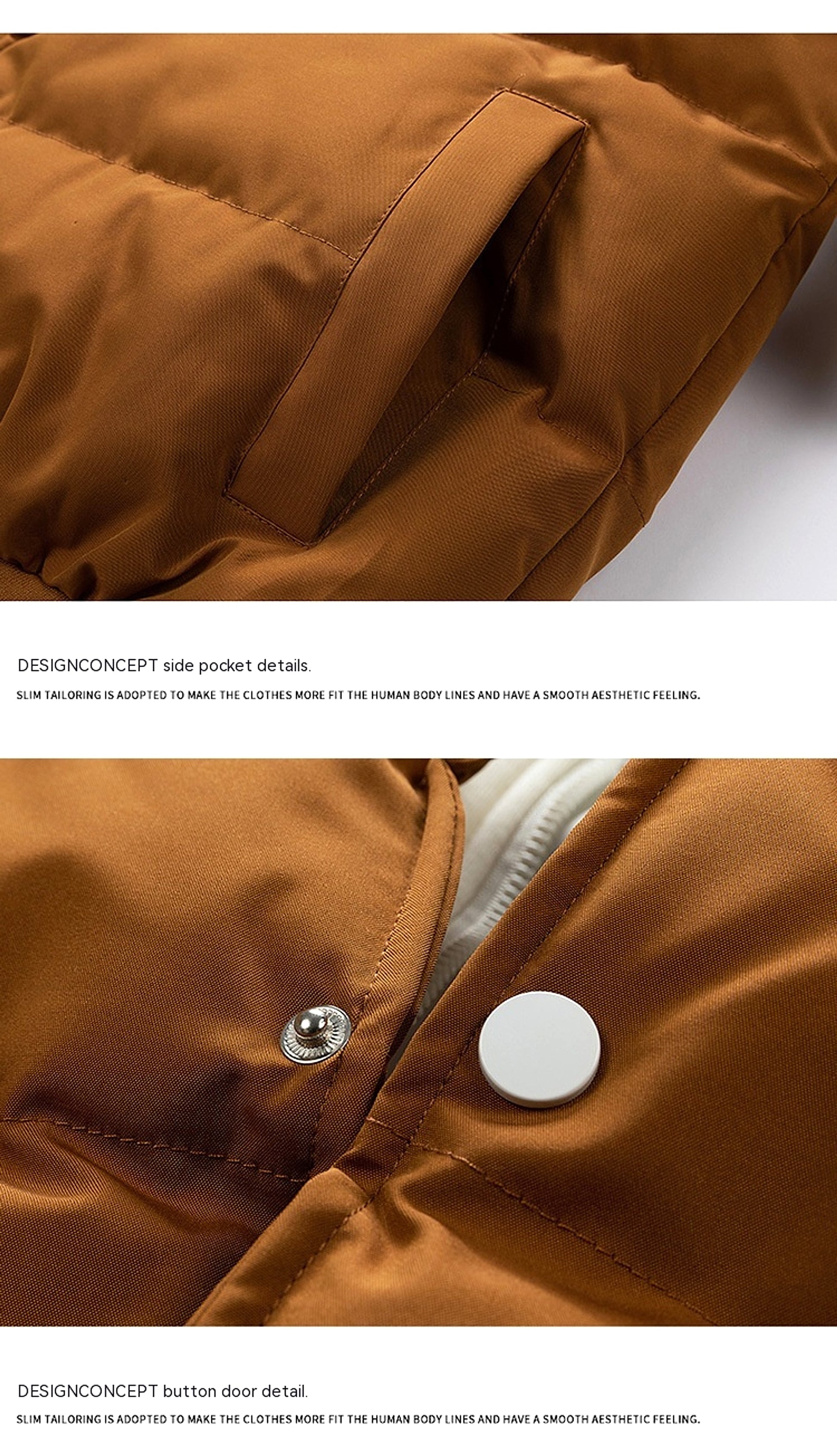 Thickened Down Cotton Jacket With Hood And Two Fake Pieces Men - enhanced image 14