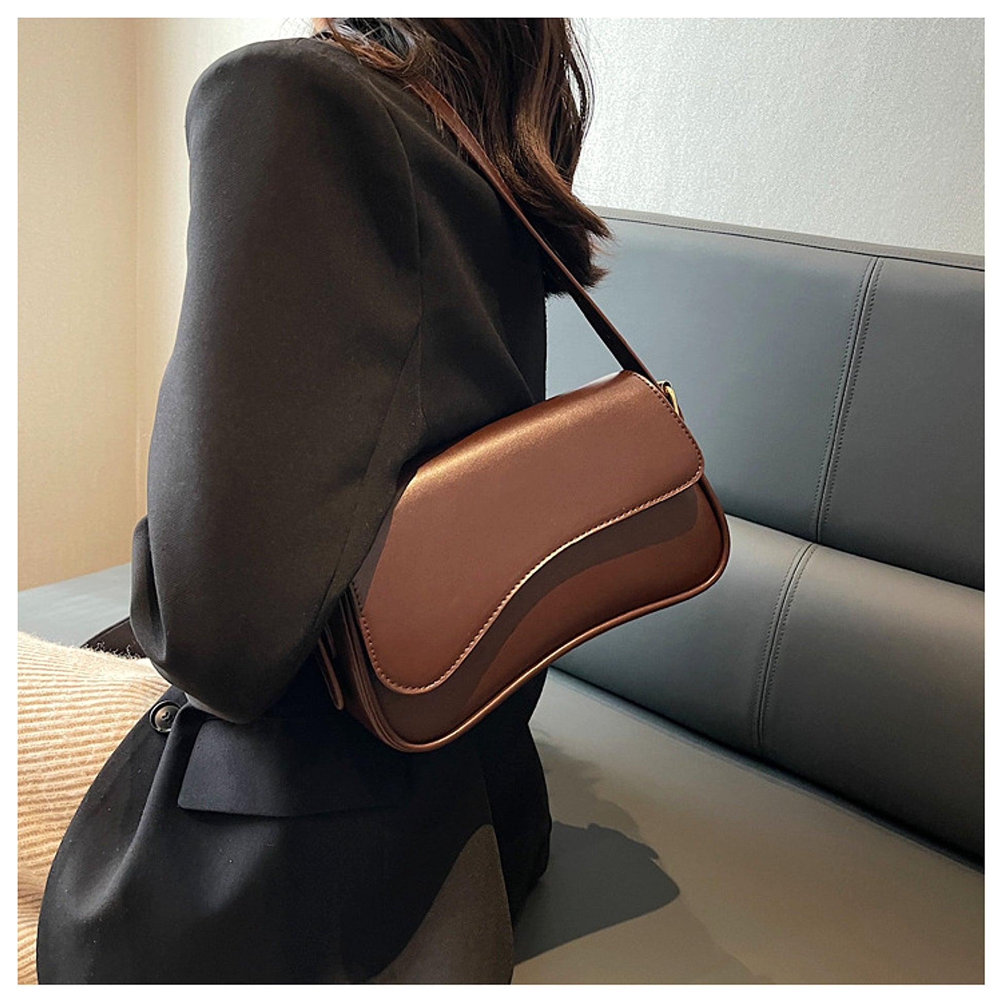 VelouraCraft™ – Magnetic Buckle Shoulder Bag - enhanced image 14