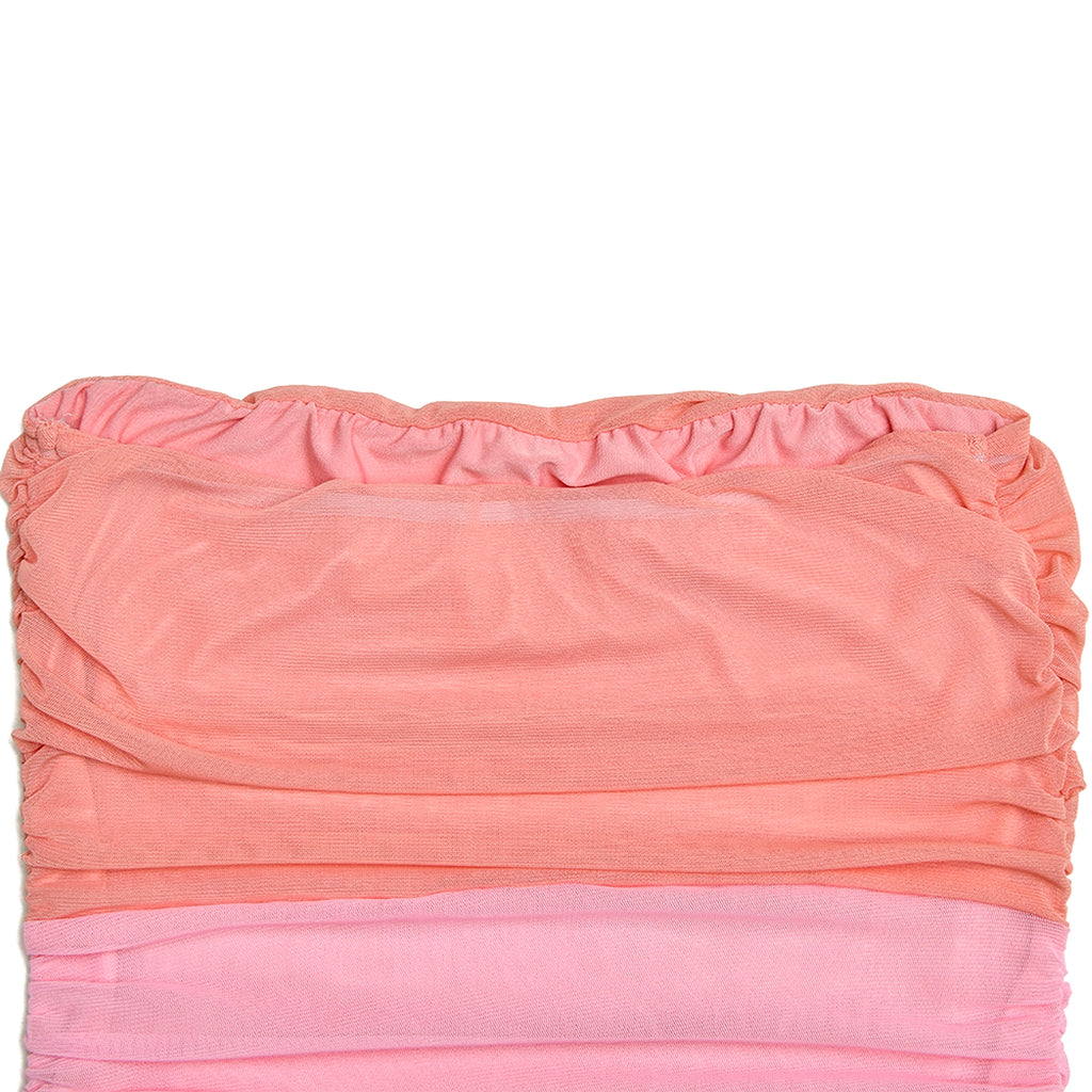 A1. Women's Off-neck Tube Top Mesh Splicing Package Hip Skirt Dress - enhanced image 14
