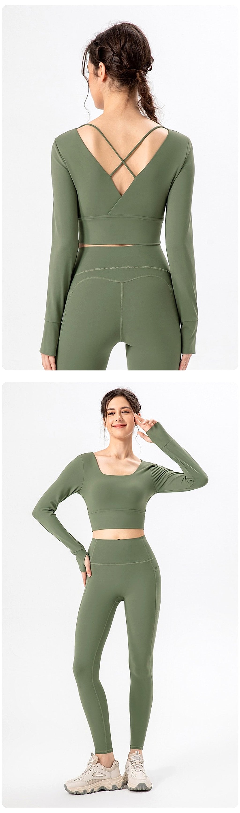 Yoga Leggings Clothes Women With Chest Pad - enhanced image 14