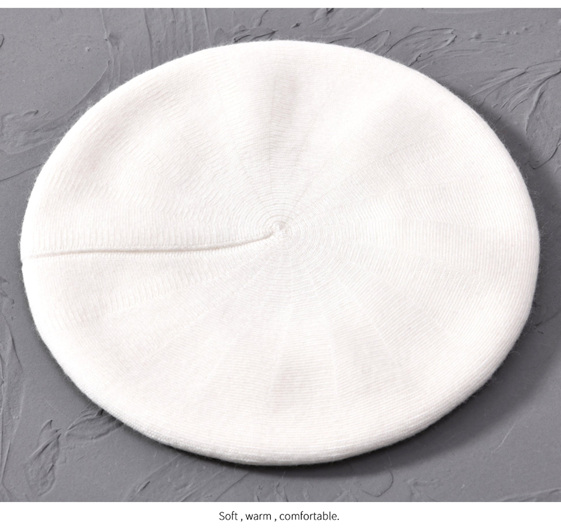 Autumn Winter Berets Hat Women Casual Knitted Wool Beret Wit - enhanced image 15