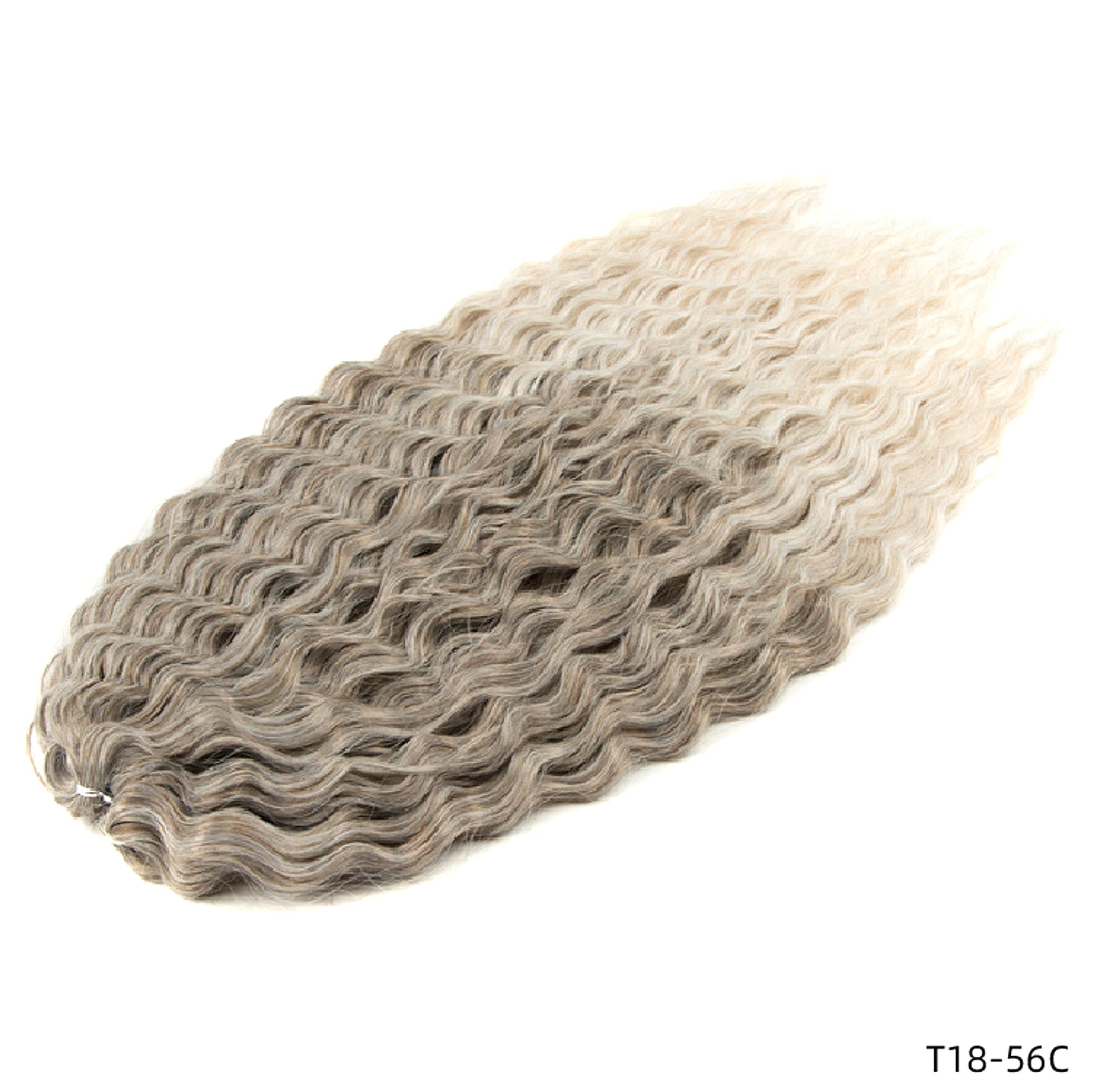 LuxeWave - Chemical Fiber Water Ripple Crochet Curls Hair Extensions - enhanced image 15
