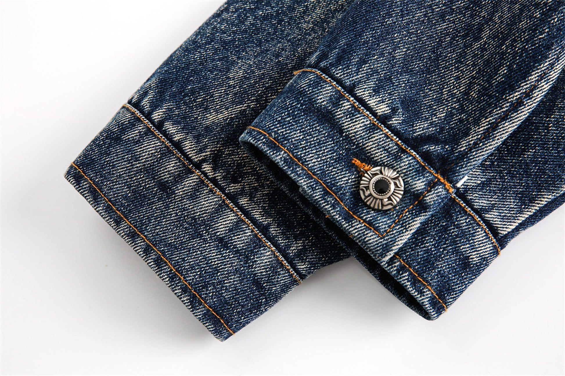 Denim Cargo Pants Jacket Men And Women Heavy Industry Washed And Worn - enhanced image 15