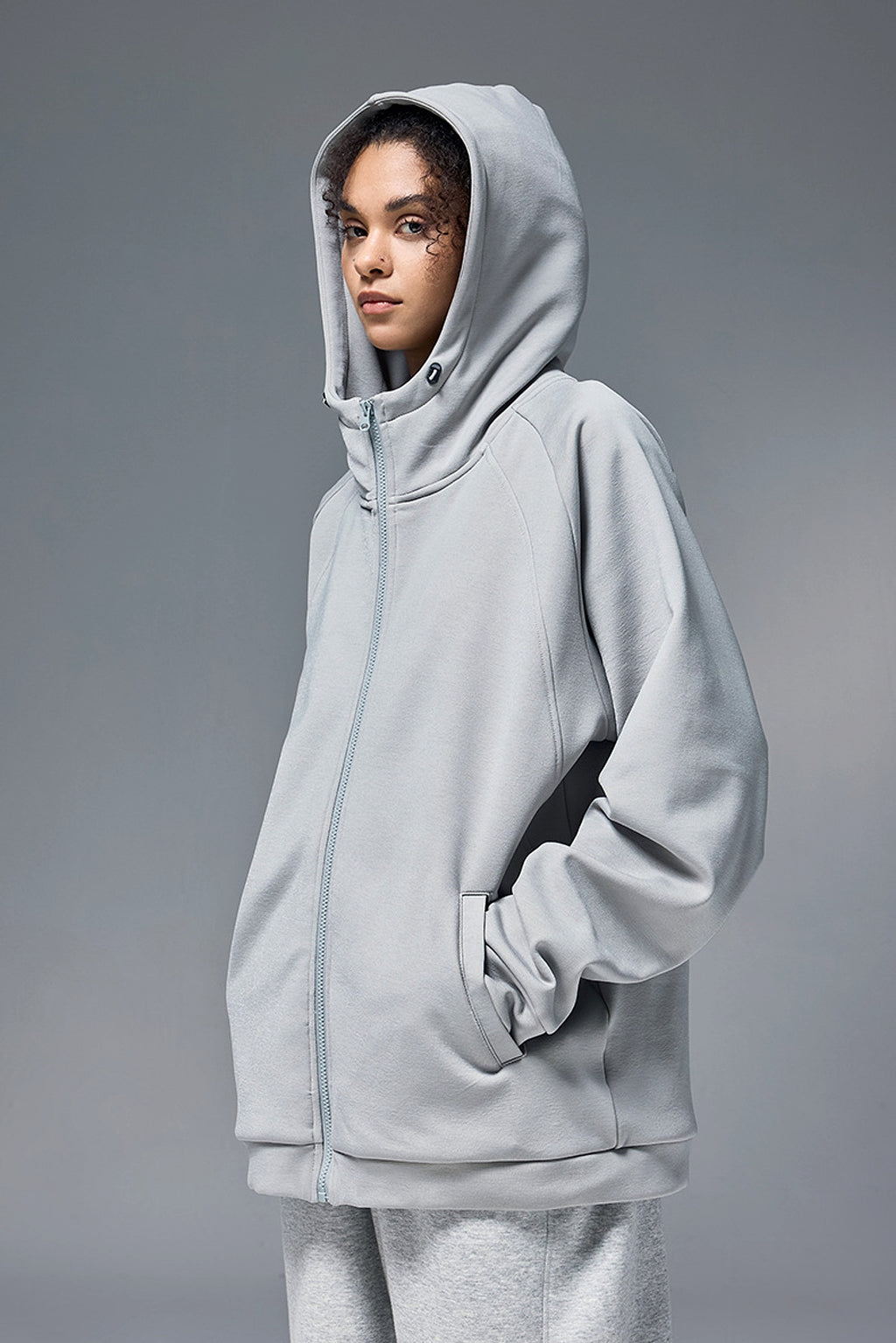 Hydrogen Four-sided Elastic Hooded Jacket Zipper Windproof Fleece Sweater - enhanced image 15