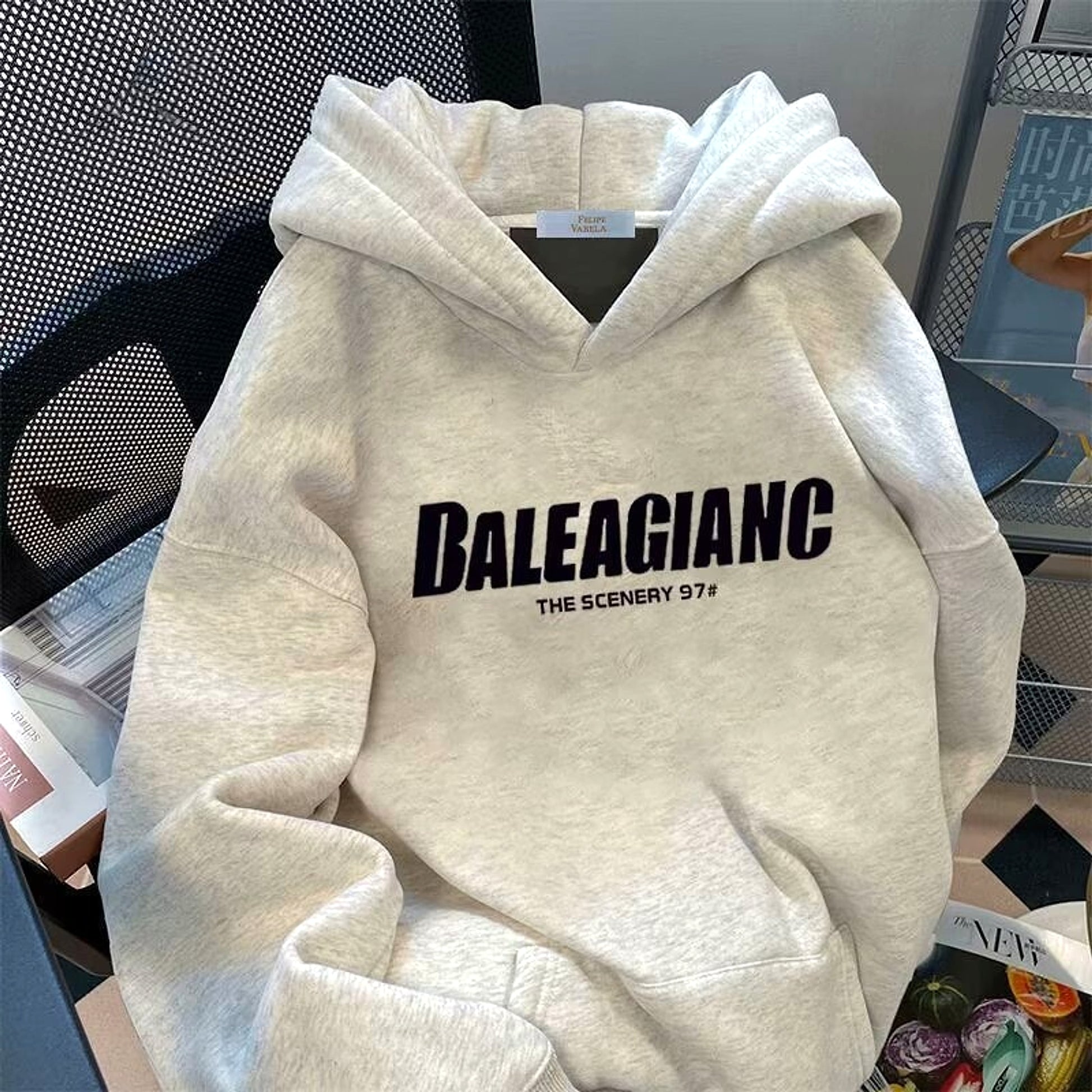 INS Hong Kong Style Loose Fashion Brand Letter Print Sweater - enhanced image 15