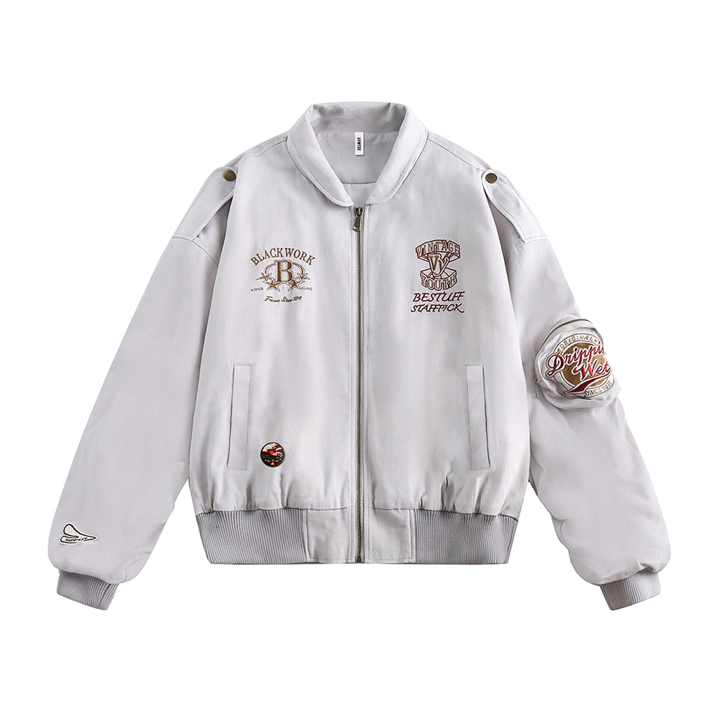 Lapel Baseball Uniform Jacket Men - enhanced image 15