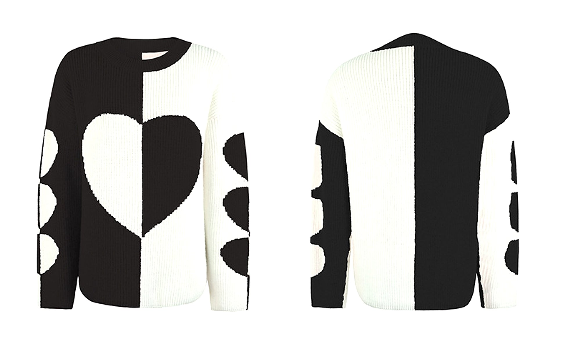 Long Sleeve Love Pattern Sweater Women - enhanced image 15