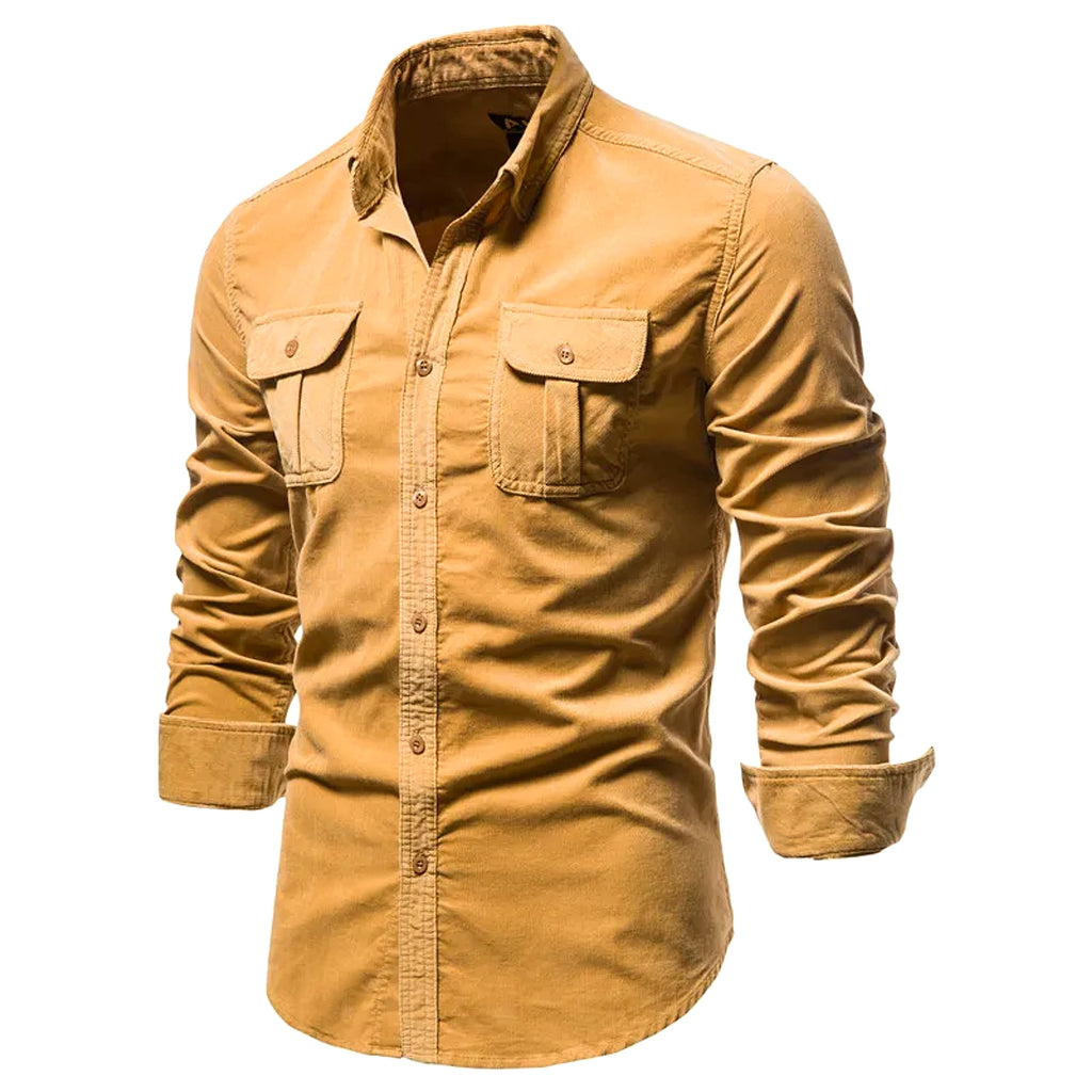 Men DressShirt College Tops Longsleeve Blue - enhanced image 15