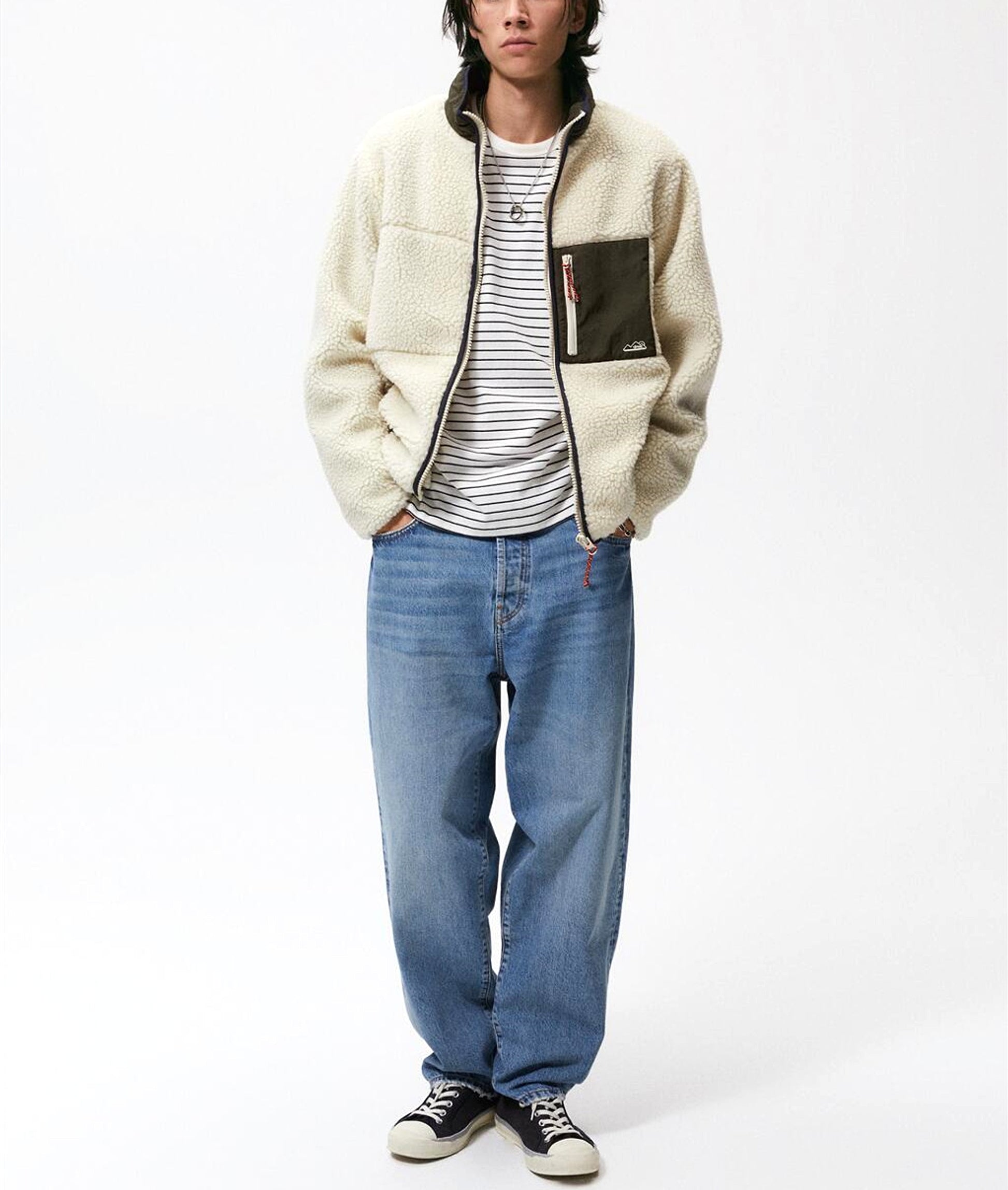 Men's Autumn And Winter Stitching Fleece Jacket Coat - enhanced image 15