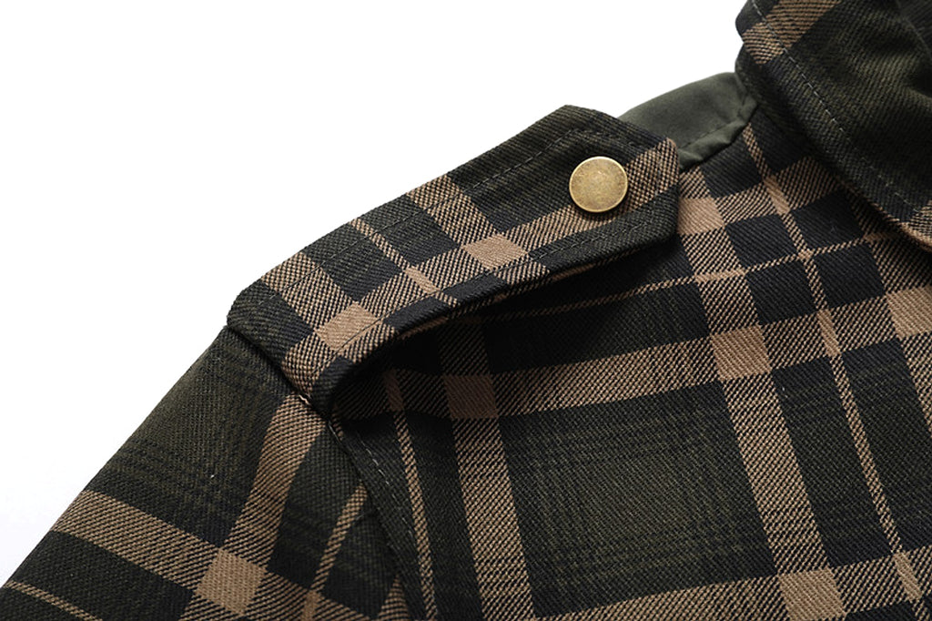 A.1 Men's Fashion Casual Plaid Shirt Jacket - enhanced image 15
